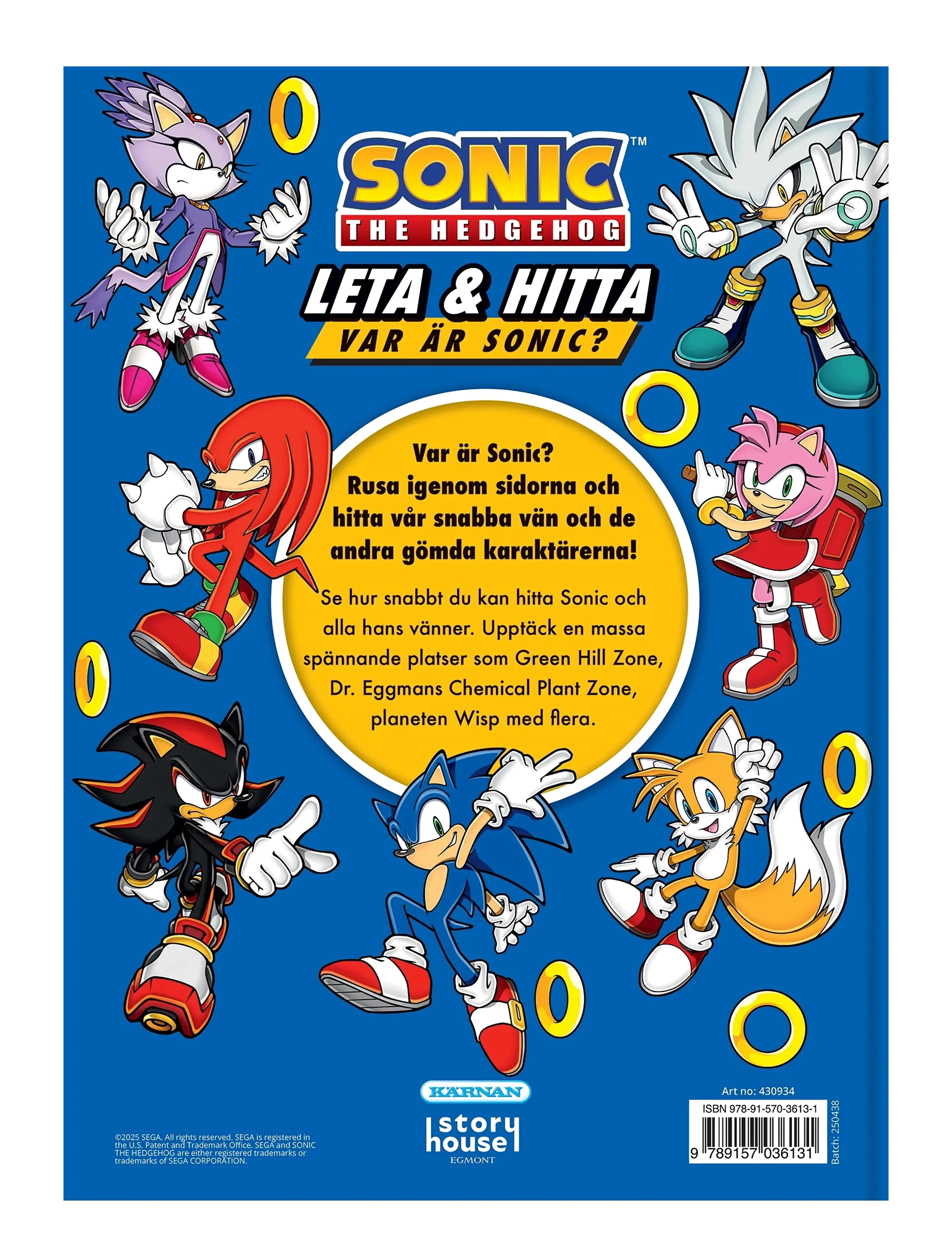 Kärnan - SONIC LETA OCH HITTA - pedagogiska barnböcker - multi - 1