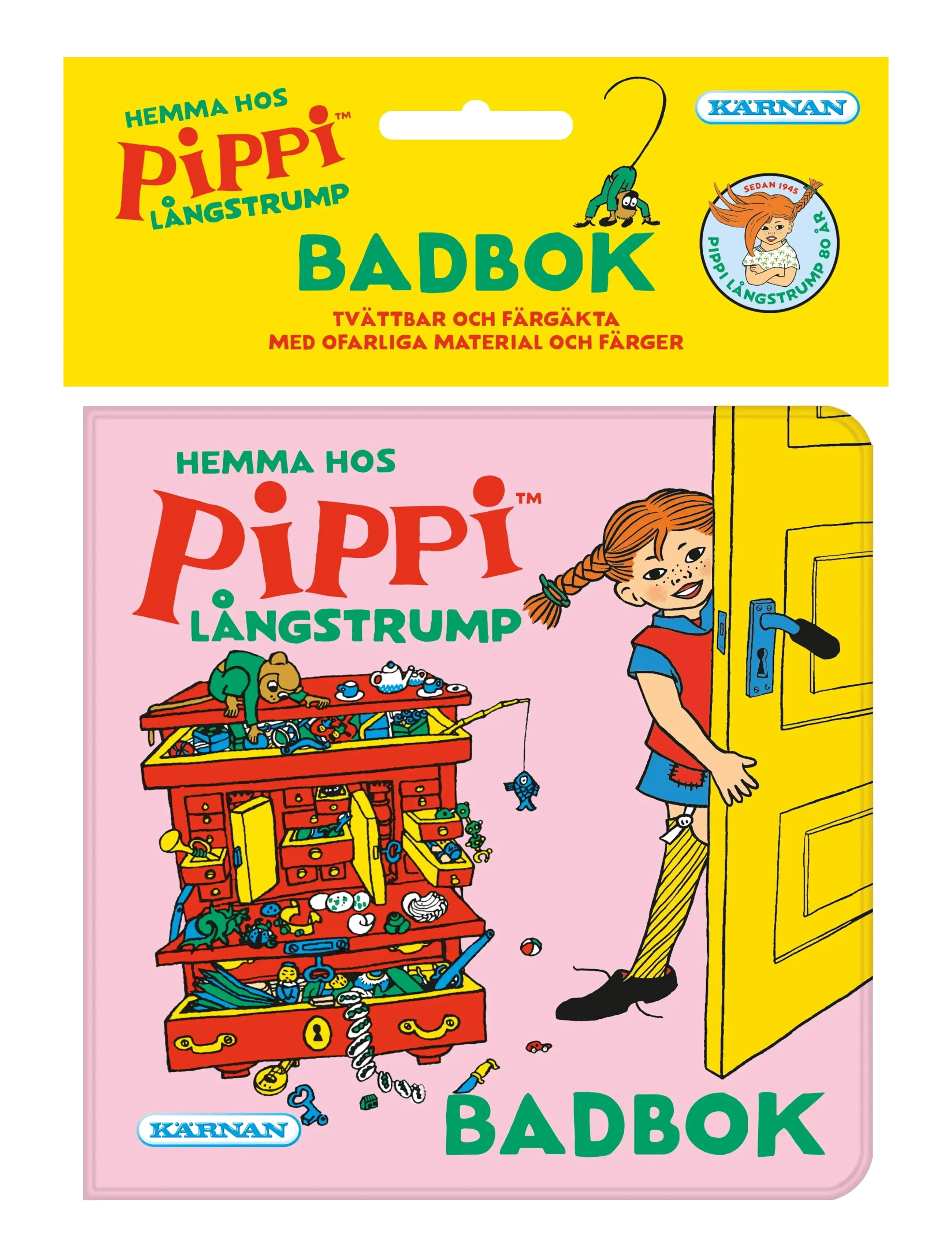 Kärnan BADBOK HEMMA HOS PIPPI LÅNGSTRUMP - Barnböcker - PINK / multi