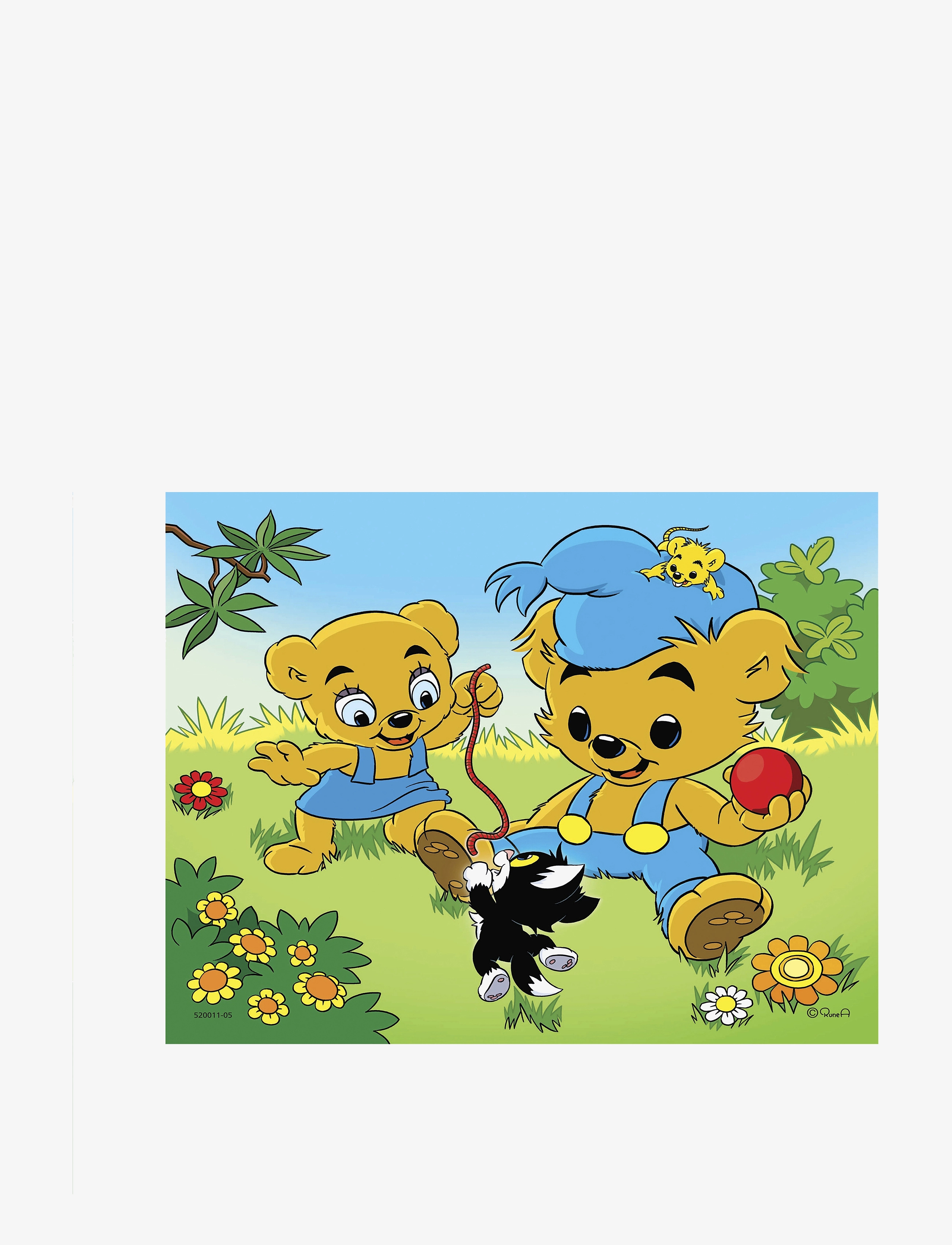 Kärnan - Askpussel i trä Bamse 6 bitar - red - 1