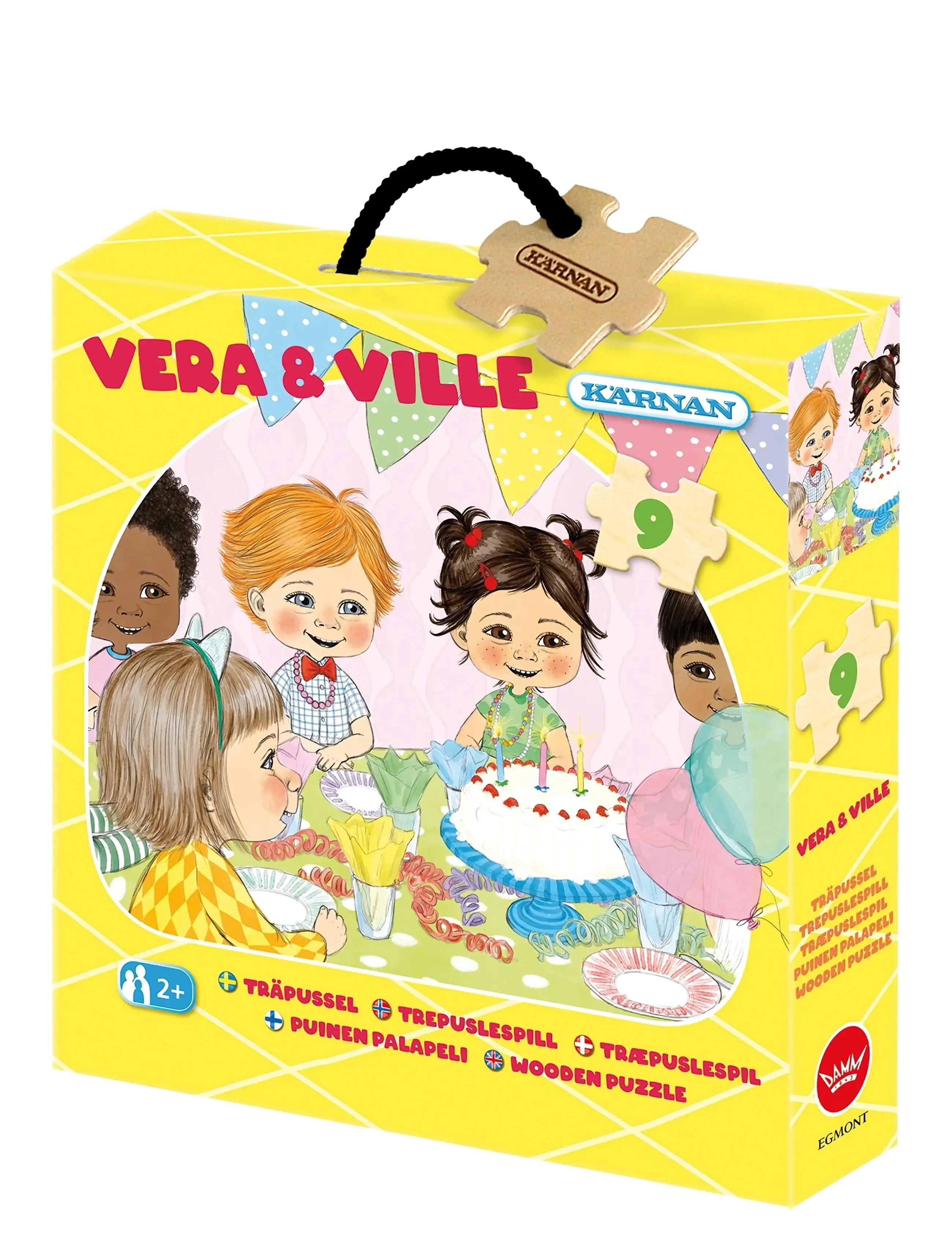 Kärnan TRÄPUSSEL 9 BITAR VERA & VILLE - Pussel - MULTI / multi