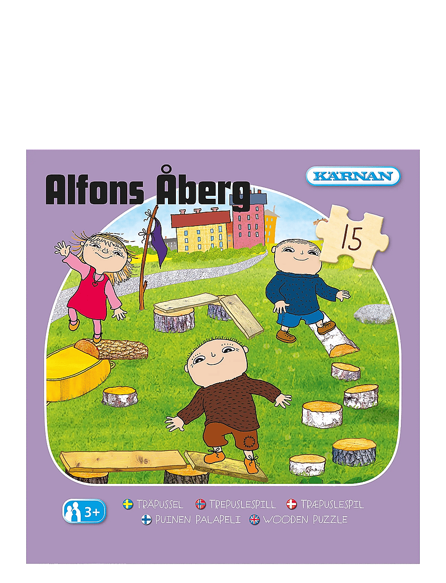 Kärnan - ASKPUSSEL 15 BIT ALFONS - träpussel - multi - 1