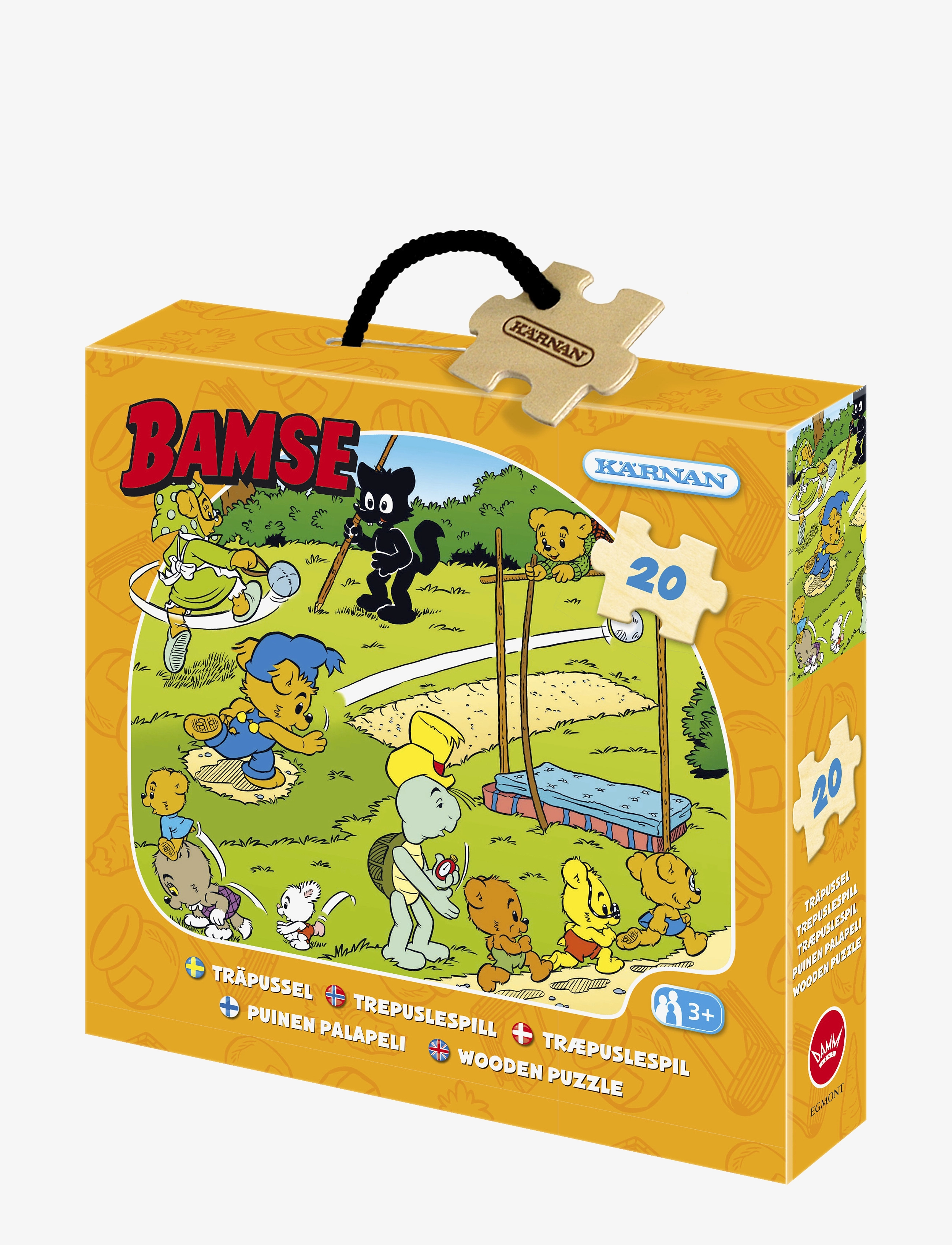 Kärnan - Askpussel i trä Bamse 20 bitar - orange - 0