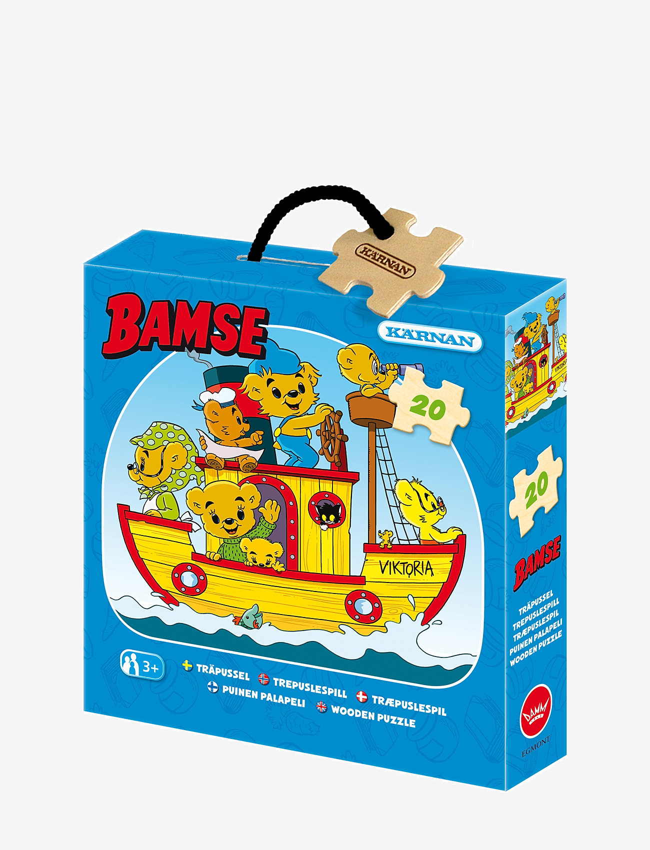 Kärnan - ASKPUSSEL 20 BIT BAMSE - träpussel - multi - 0