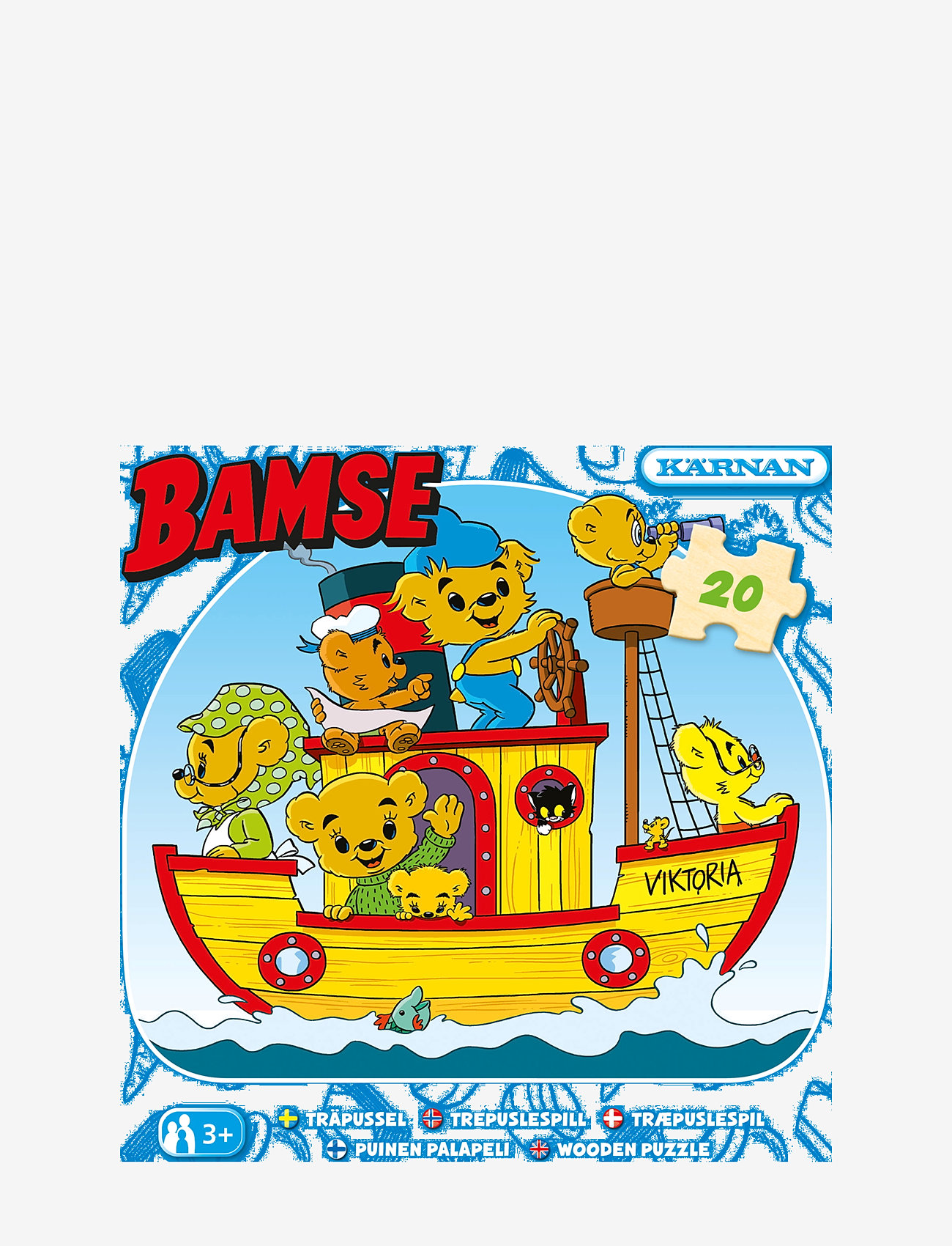 Kärnan - ASKPUSSEL 20 BIT BAMSE - träpussel - multi - 1