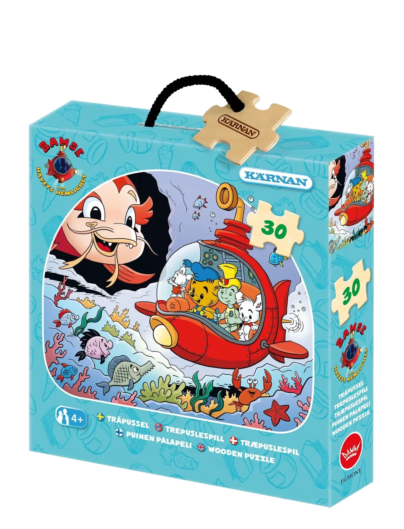 Kärnan TRÄPUSSEL 30 BITAR BAMSE OCH HAVETS HEMLIGHET - Pussel & Spel - BLUE / blue