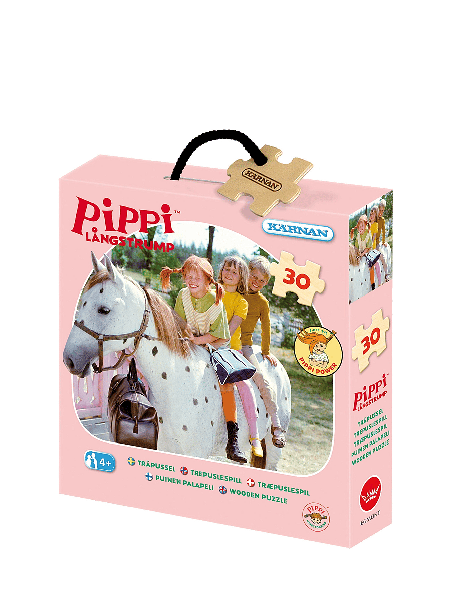 Kärnan - ASKPUSSEL 30 BIT PIPPI LÅNGSTRUMP - träpussel - multi - 0