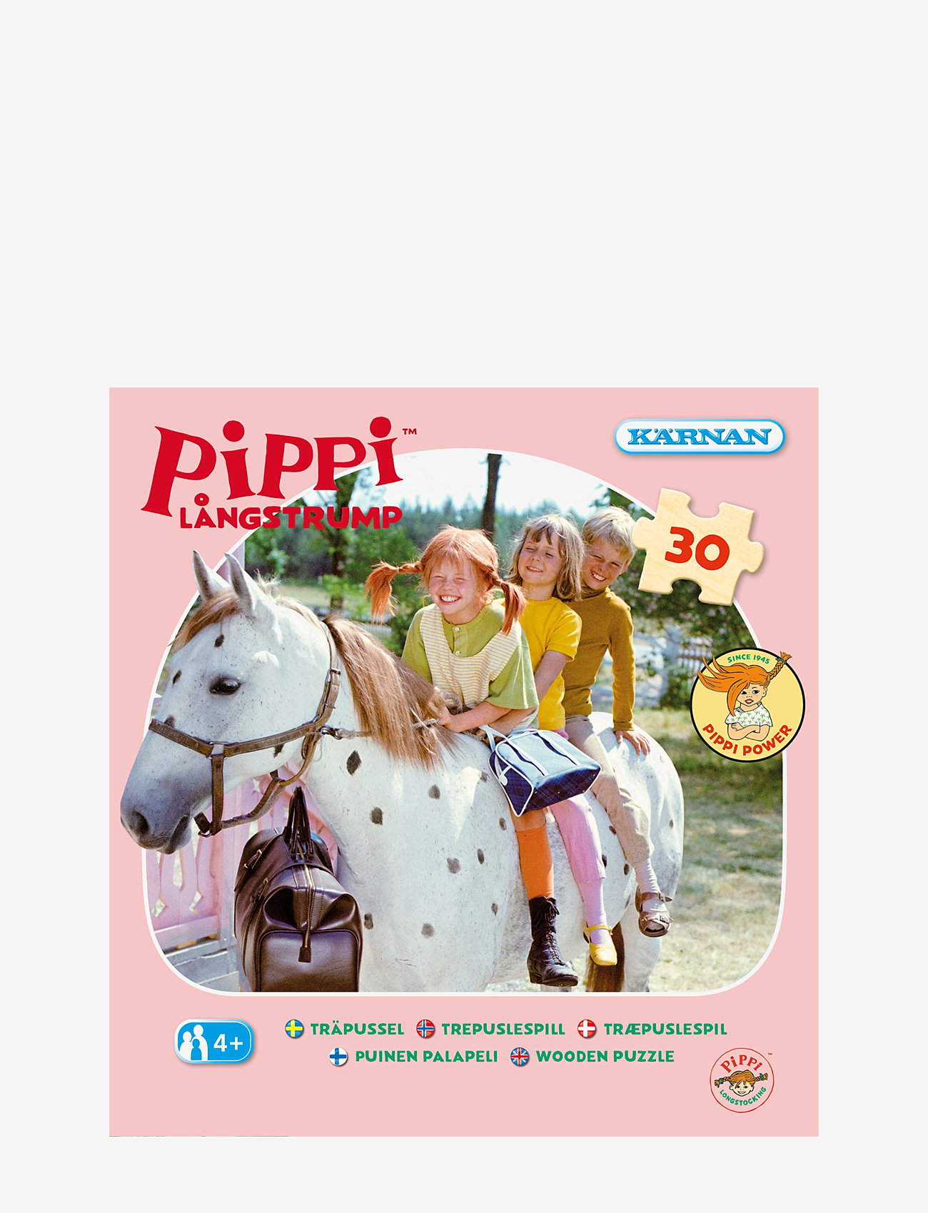 Kärnan - ASKPUSSEL 30 BIT PIPPI LÅNGSTRUMP - träpussel - multi - 1