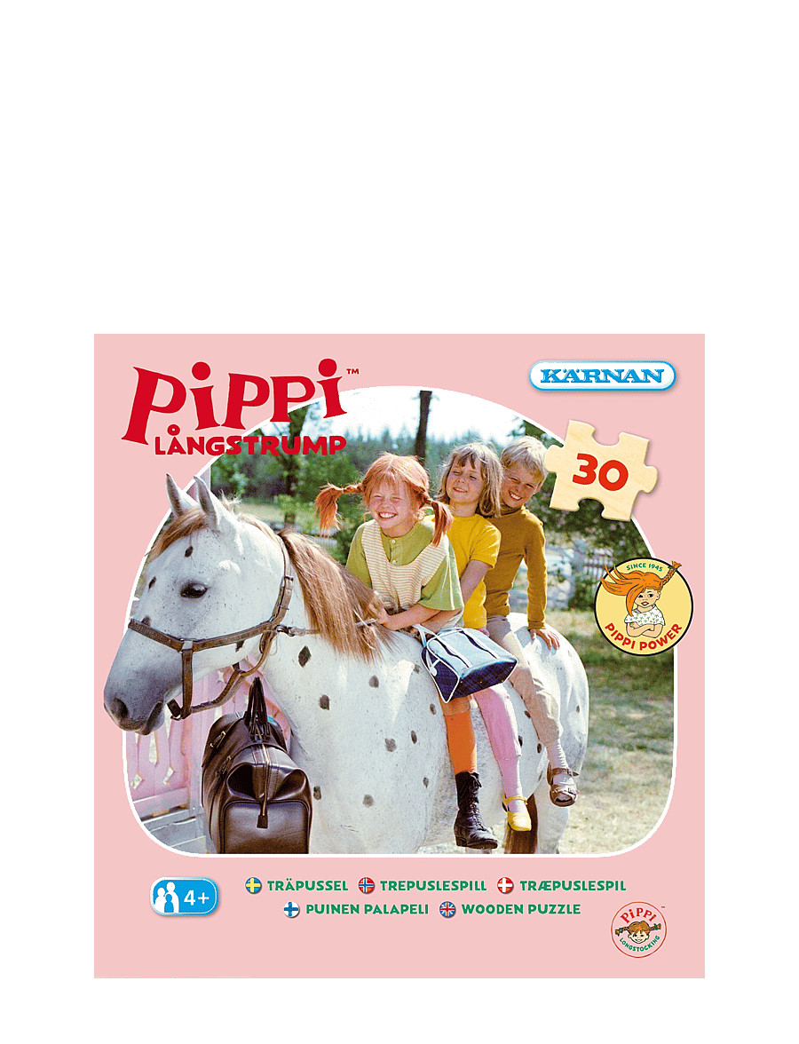 Kärnan - ASKPUSSEL 30 BIT PIPPI LÅNGSTRUMP - träpussel - multi - 1