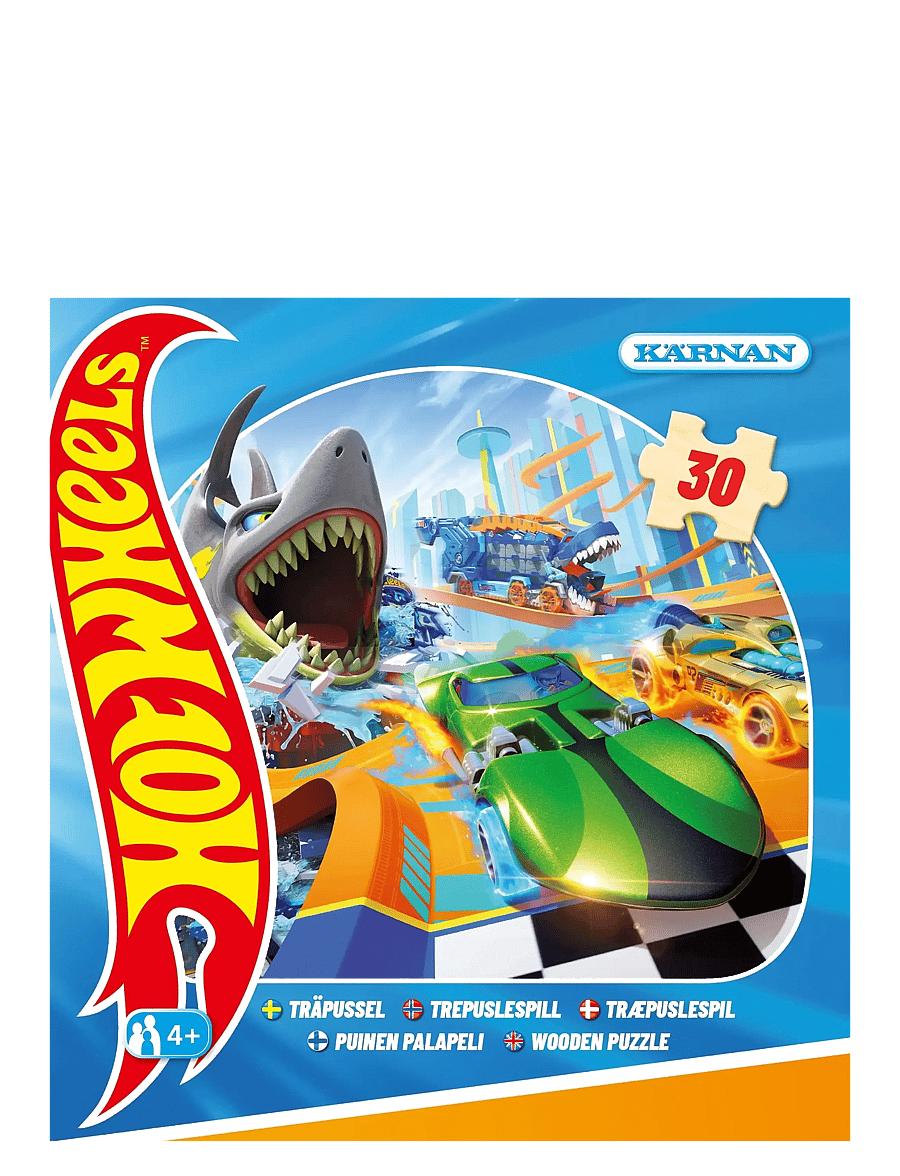 Kärnan - TRÄPUSSEL 30 BITAR HOT WHEELS - träpussel - blue - 1
