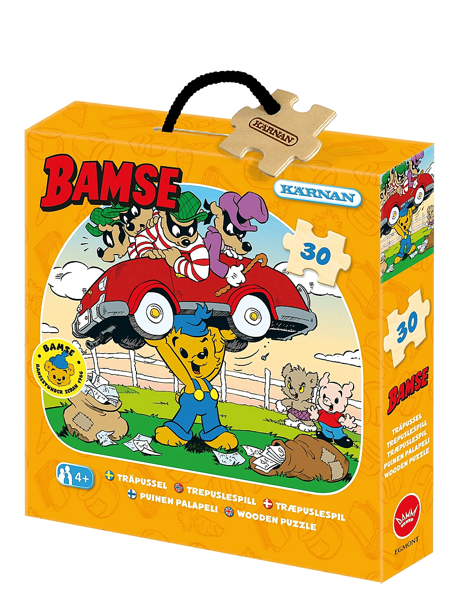 Kärnan - TRÄPUSSEL 30 BITAR BAMSE SKURKPUSSEL - träpussel - multi - 0