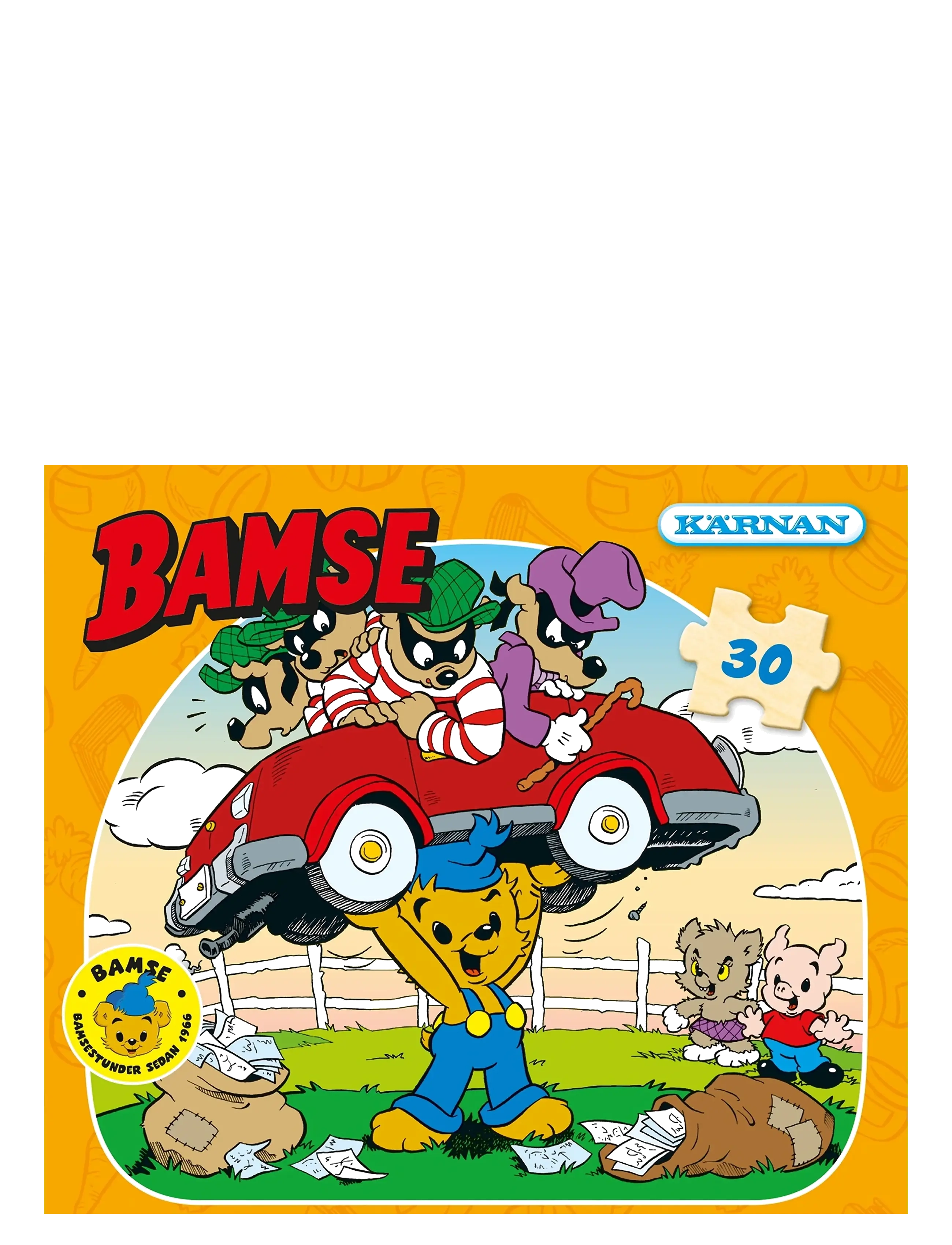 Kärnan - TRÄPUSSEL 30 BITAR BAMSE SKURKPUSSEL - träpussel - multi - 1