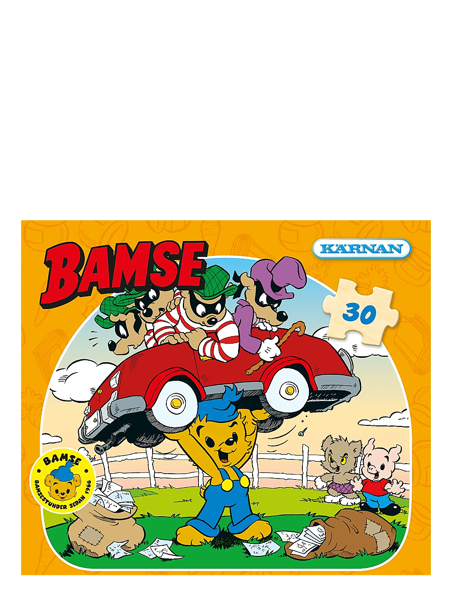 Kärnan - TRÄPUSSEL 30 BITAR BAMSE SKURKPUSSEL - träpussel - multi - 1