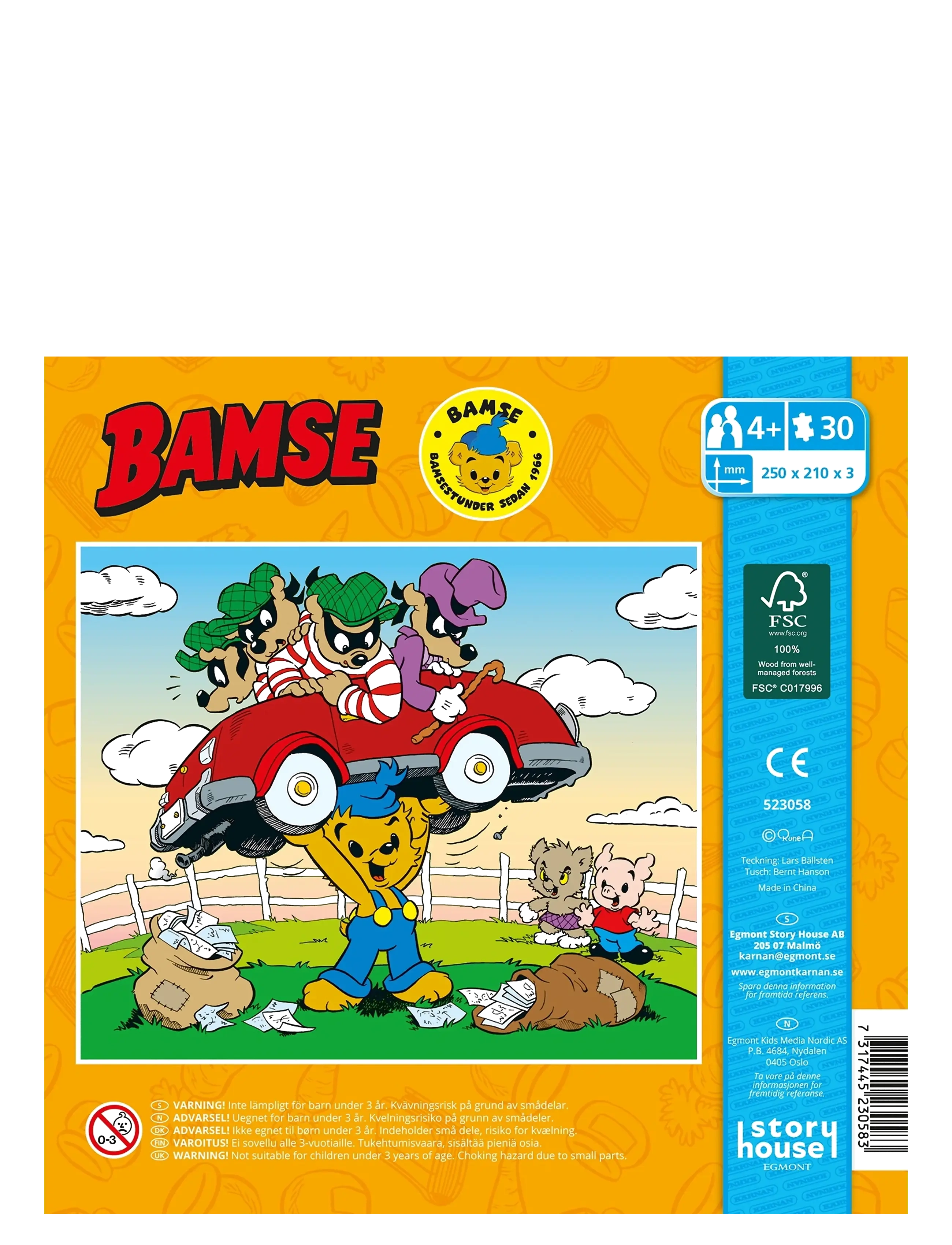 Kärnan - TRÄPUSSEL 30 BITAR BAMSE SKURKPUSSEL - träpussel - multi - 3