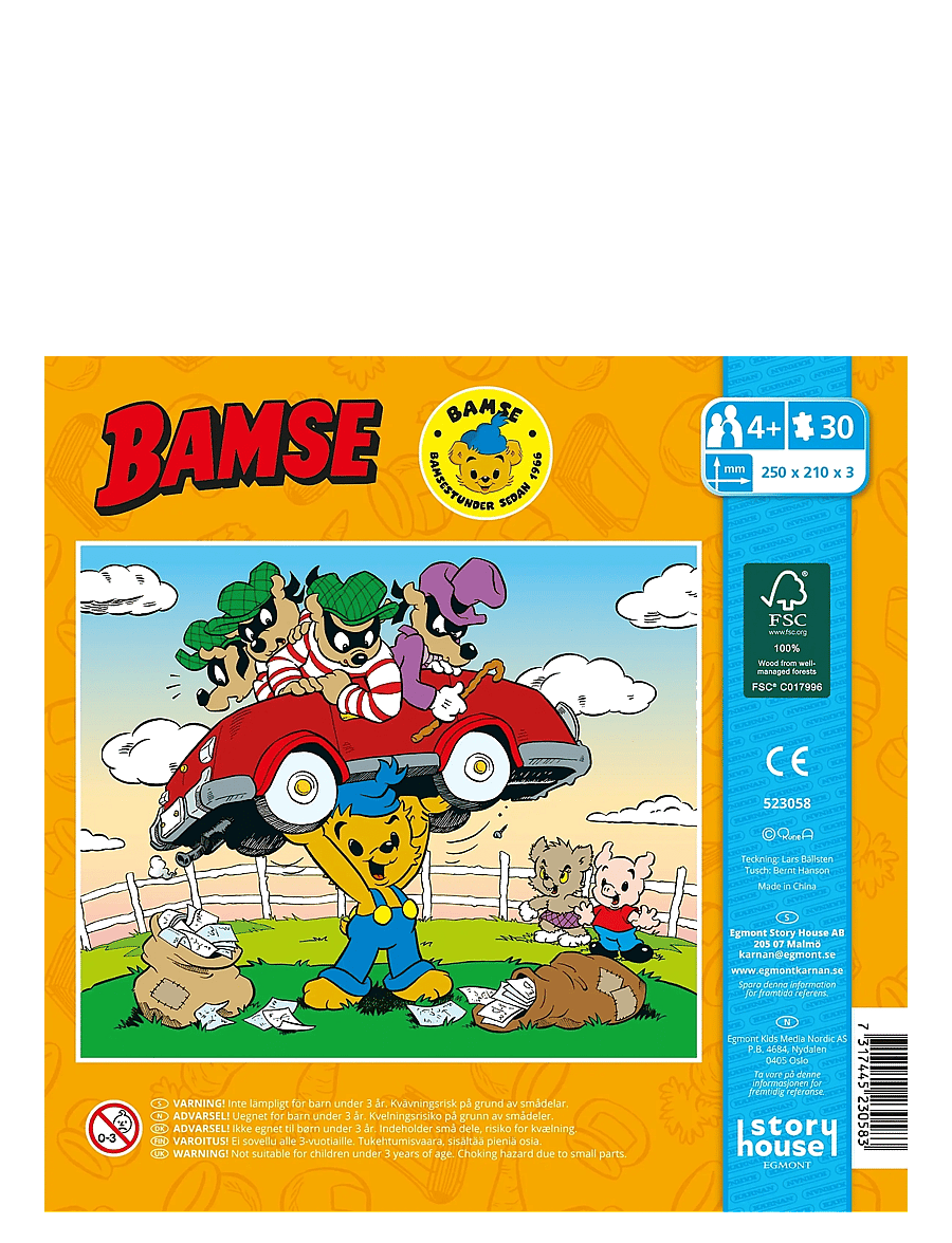 Kärnan - TRÄPUSSEL 30 BITAR BAMSE SKURKPUSSEL - träpussel - multi - 3