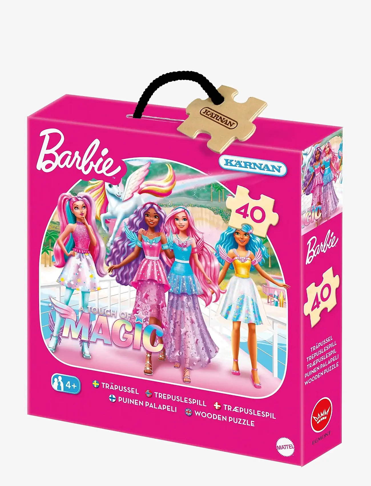 Kärnan - TRÄPUSSEL 40 BITAR BARBIE - träpussel - pink - 0