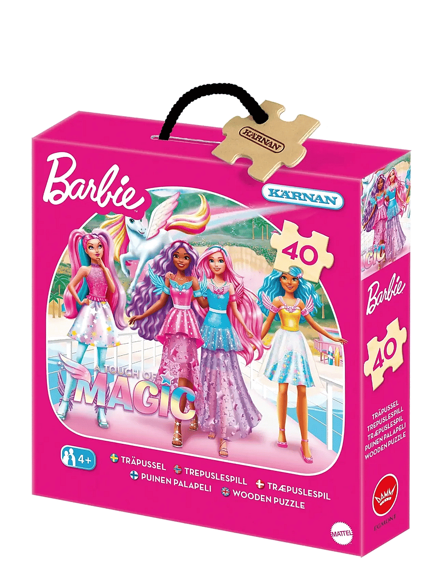 Kärnan - TRÄPUSSEL 40 BITAR BARBIE - träpussel - pink - 0