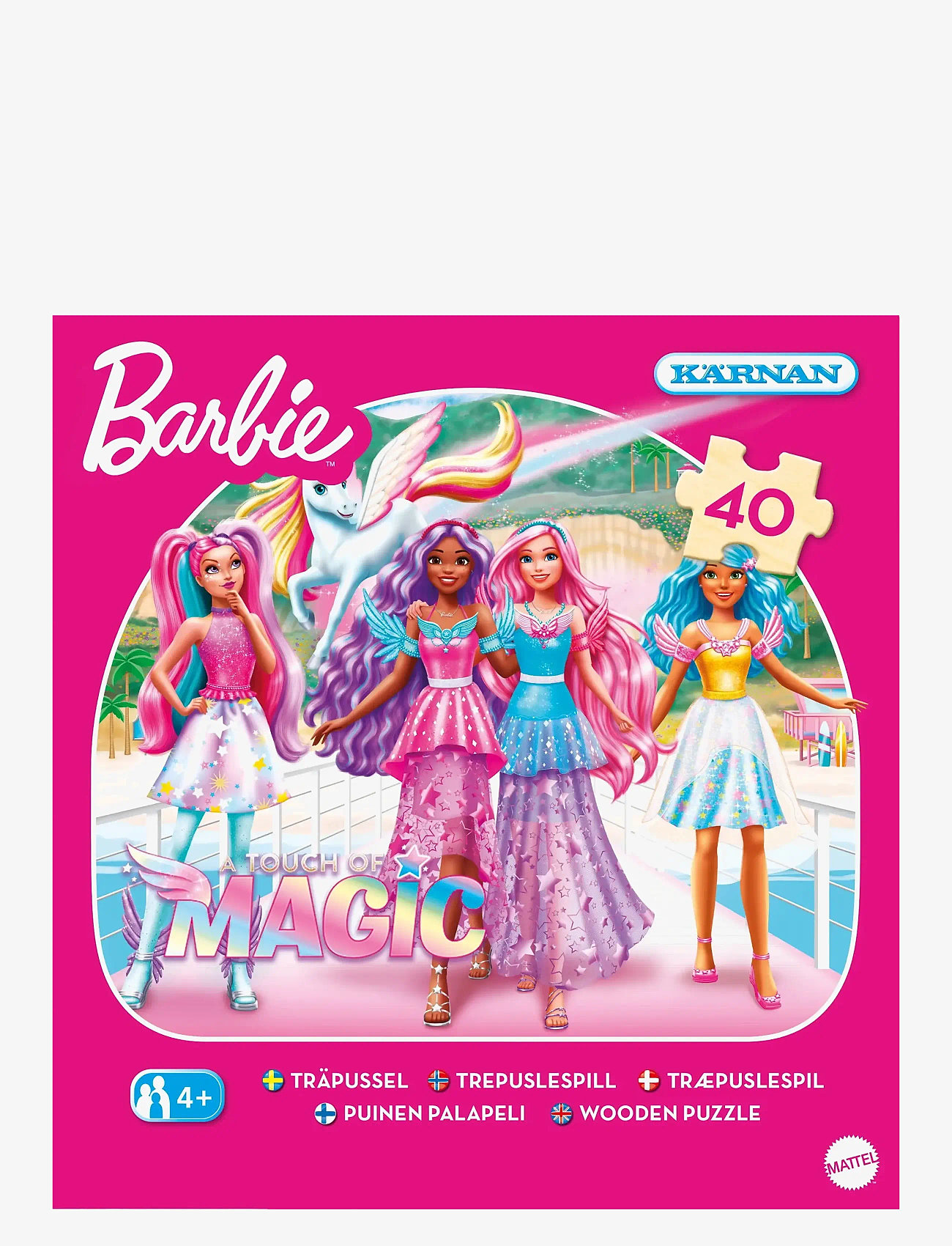 Kärnan - TRÄPUSSEL 40 BITAR BARBIE - träpussel - pink - 1