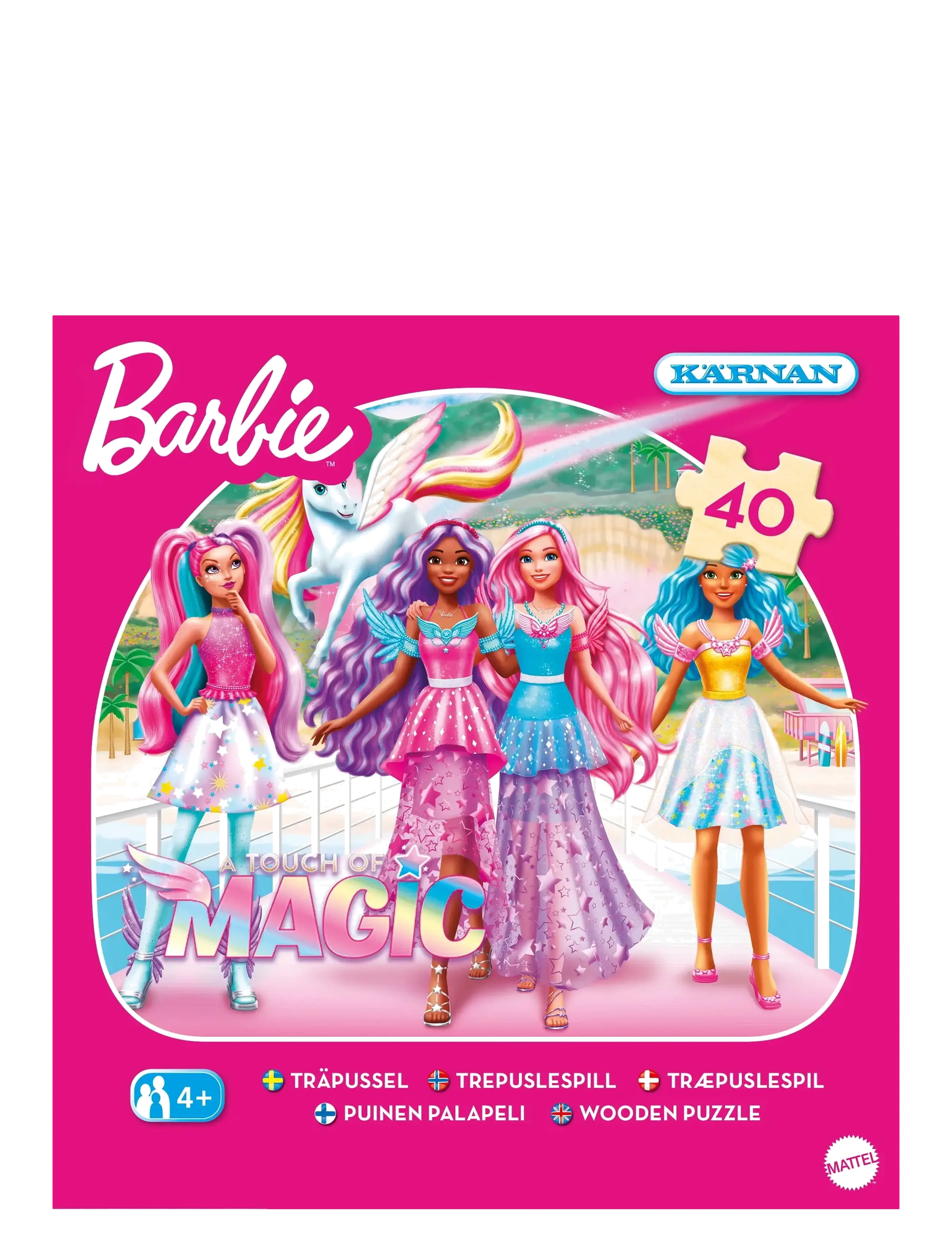 Kärnan - TRÄPUSSEL 40 BITAR BARBIE - träpussel - pink - 1