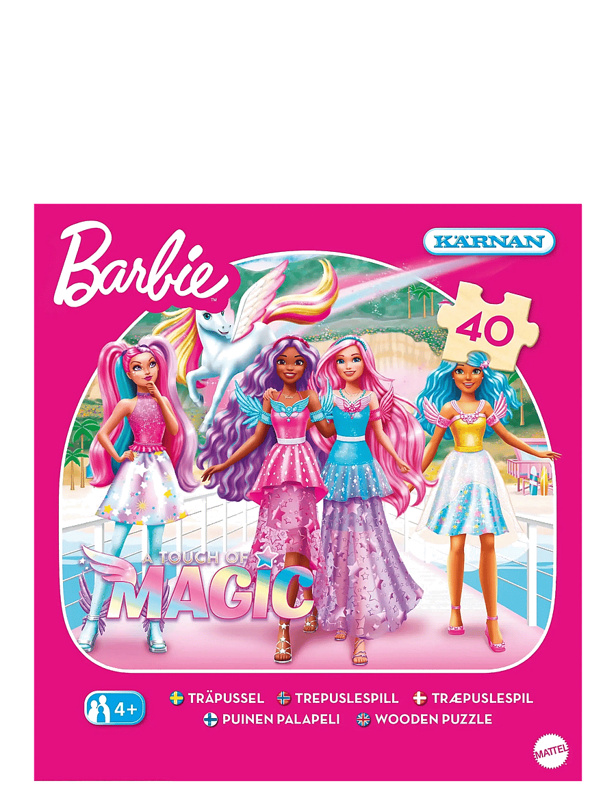 Kärnan - TRÄPUSSEL 40 BITAR BARBIE - träpussel - pink - 1