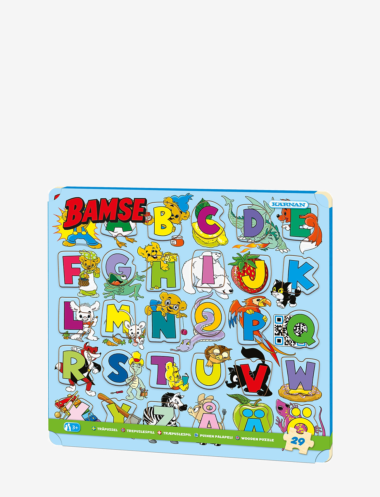 Kärnan - RAM UPPHÖJDA BITAR BAMSE - träpussel - multi - 0