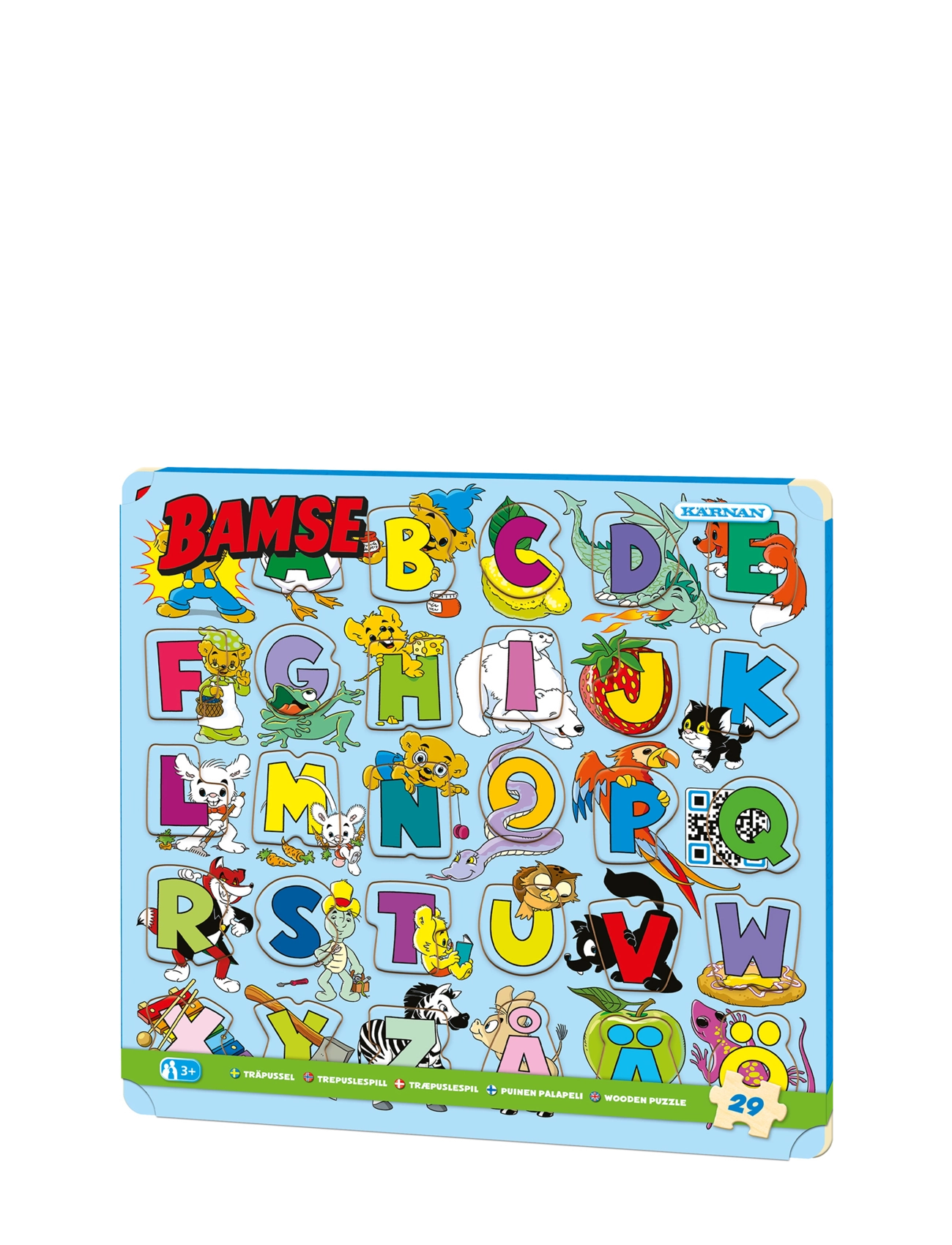 Kärnan RAM UPPHÖJDA BITAR BAMSE - Pussel & Spel - MULTI / multi