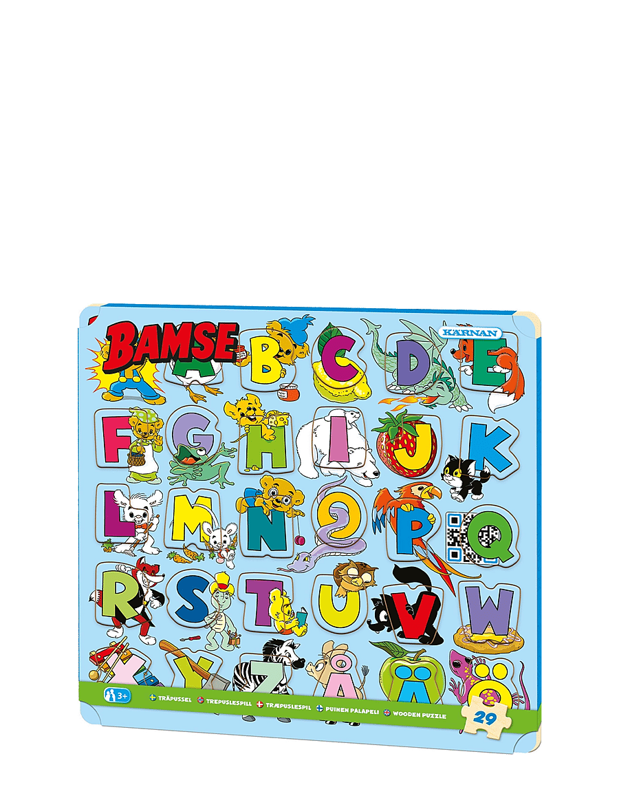 Kärnan - RAM UPPHÖJDA BITAR BAMSE - träpussel - multi - 0