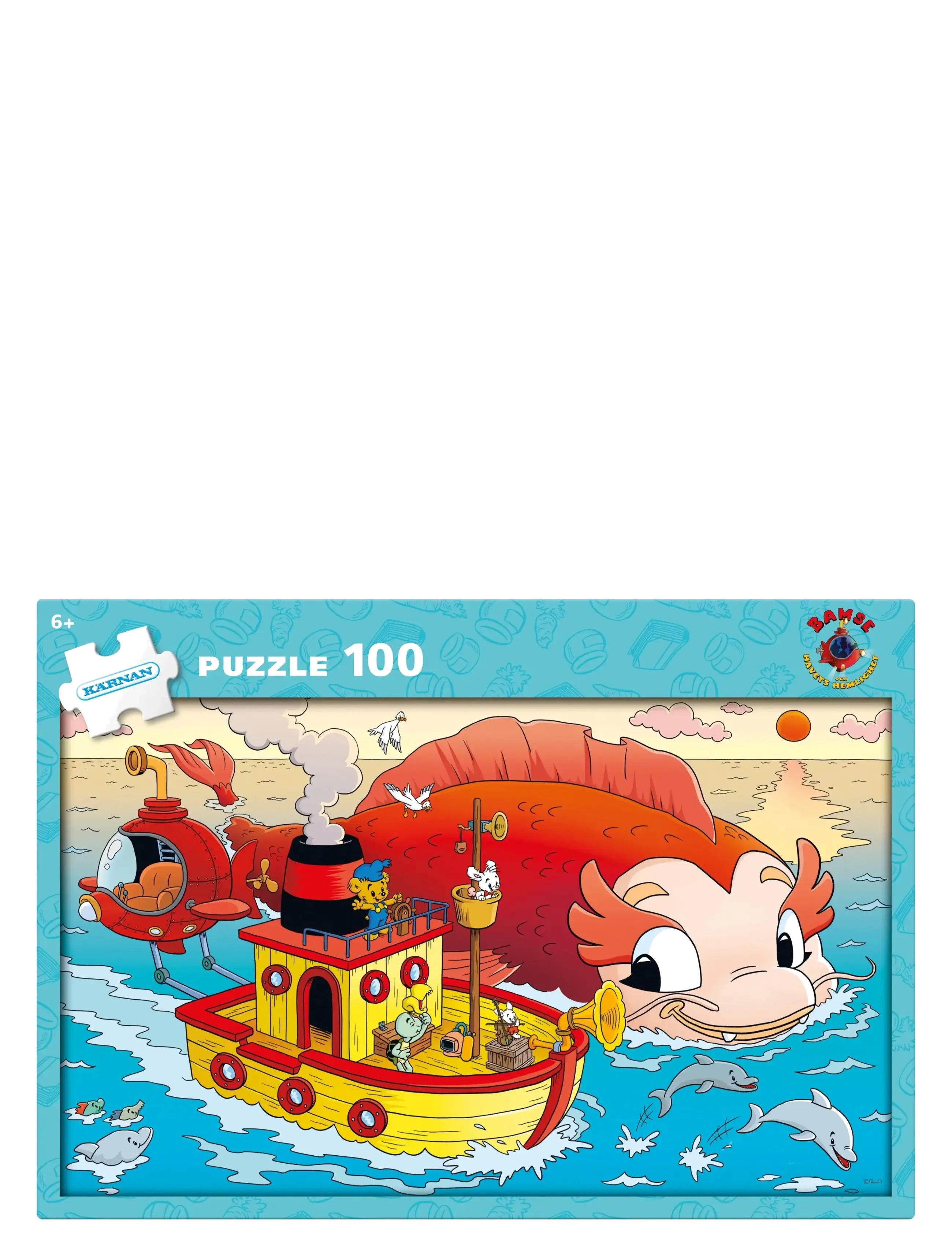 Kärnan PAPPUSSEL KÄRNAN 100 BITAR BAMSE HAVETS HEMLIGHET - Pussel & Spel - BLUE / red