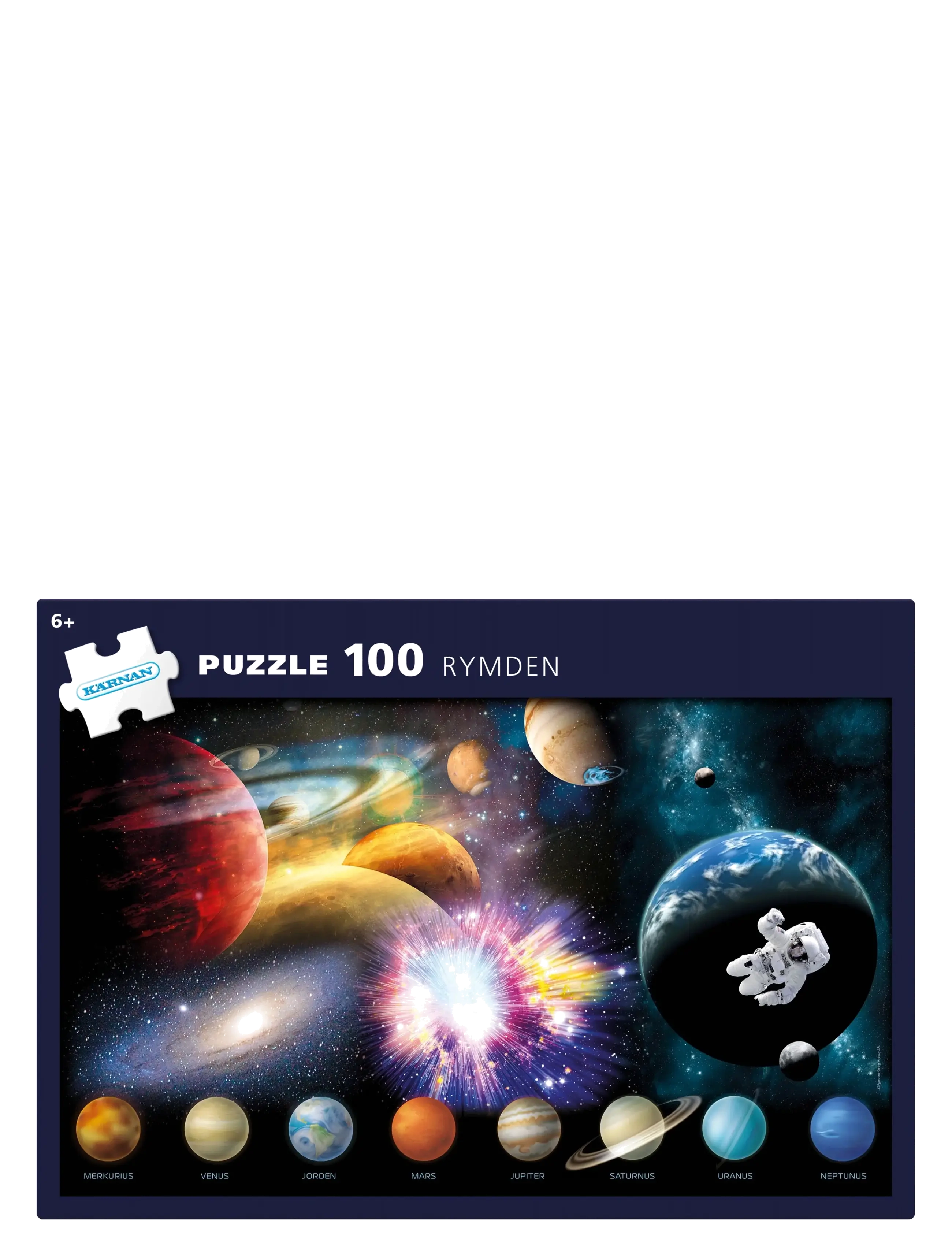 Kärnan PAPPUSSEL KÄRNAN 100 BITAR RYMDEN - Pussel - BLACK / multi