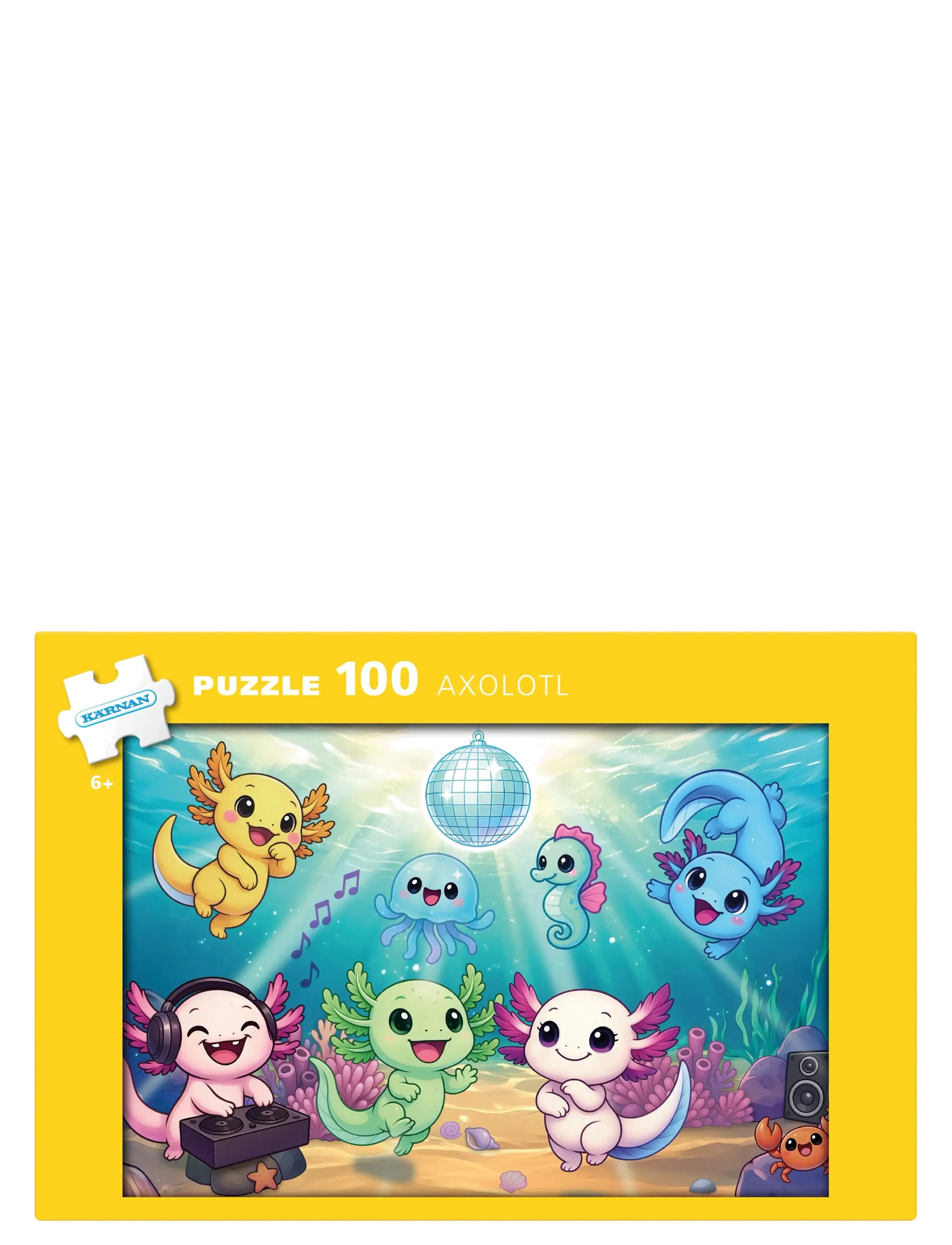 Kärnan PAPPUSSEL KÄRNAN 100 BITAR AXOLOTL - Pussel - YELLOW / yellow