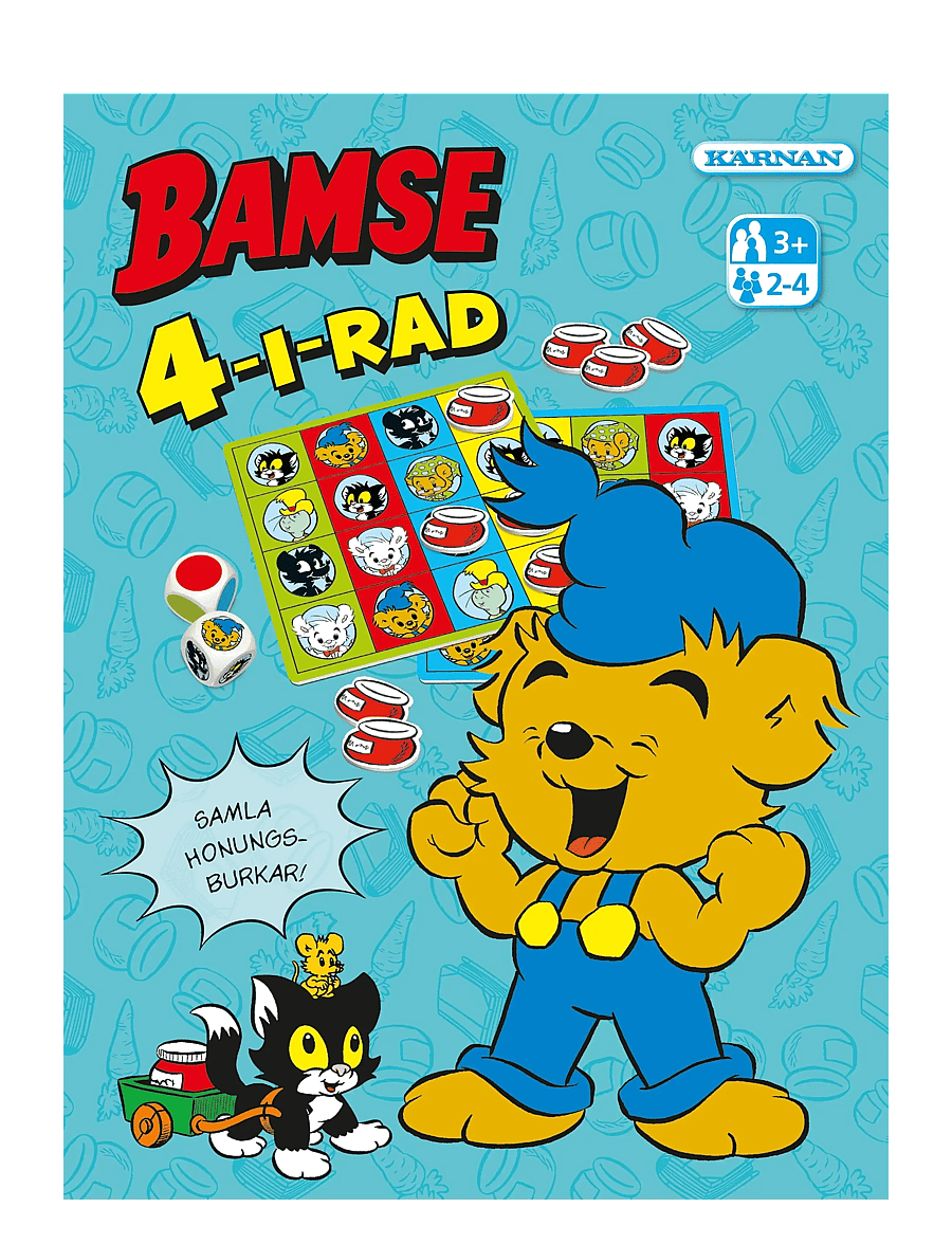 Kärnan - BARNSPEL BAMSE 4 I RAD - brädspel - blue - 0