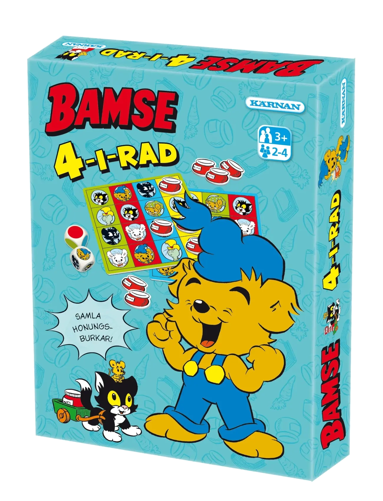 Kärnan - BARNSPEL BAMSE 4 I RAD - brädspel - blue - 1