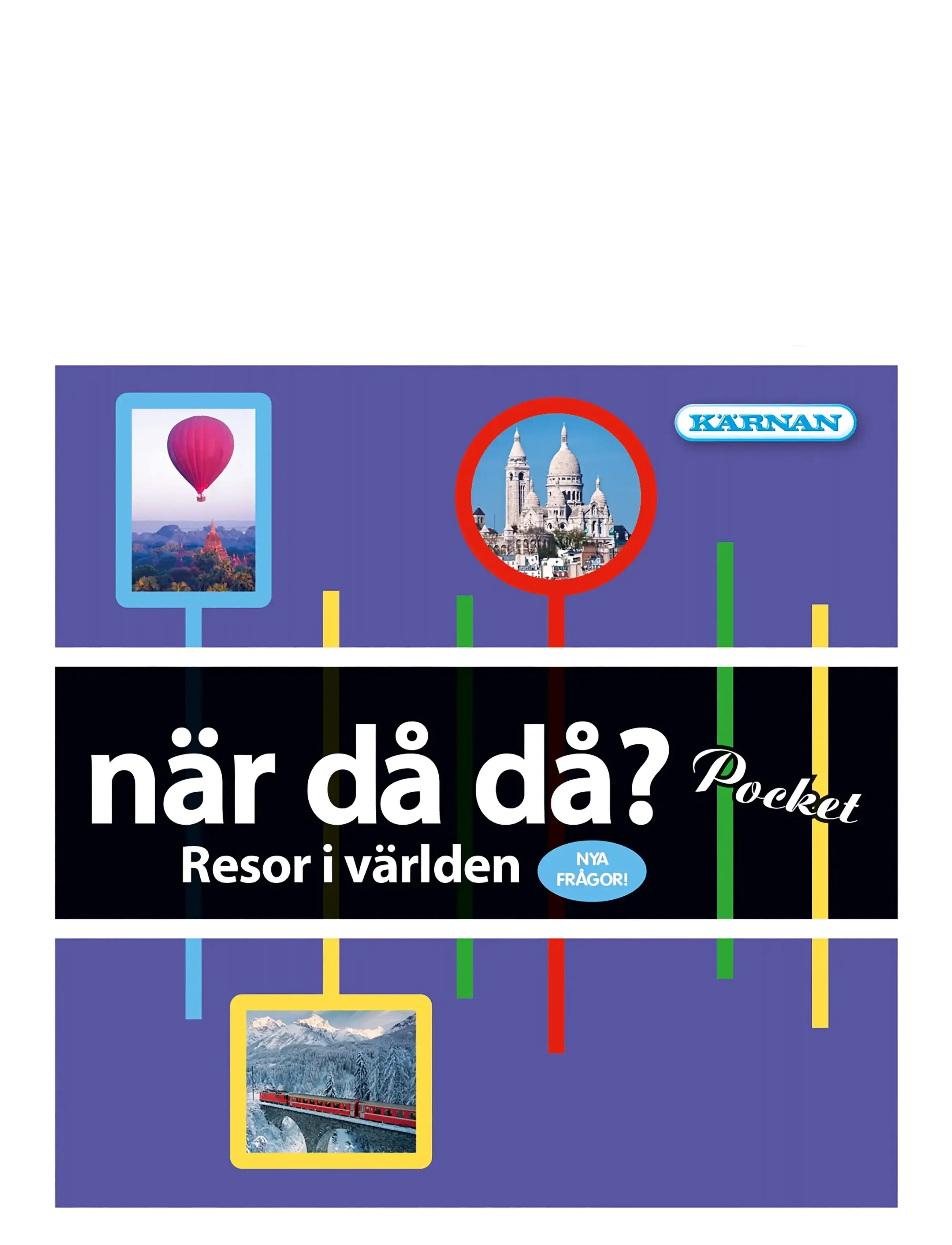 Kärnan SPEL NÄR DÅ DÅ? POCKET - RESOR I VÄRLDEN 2 - 4 for 3 - BLUE / purple
