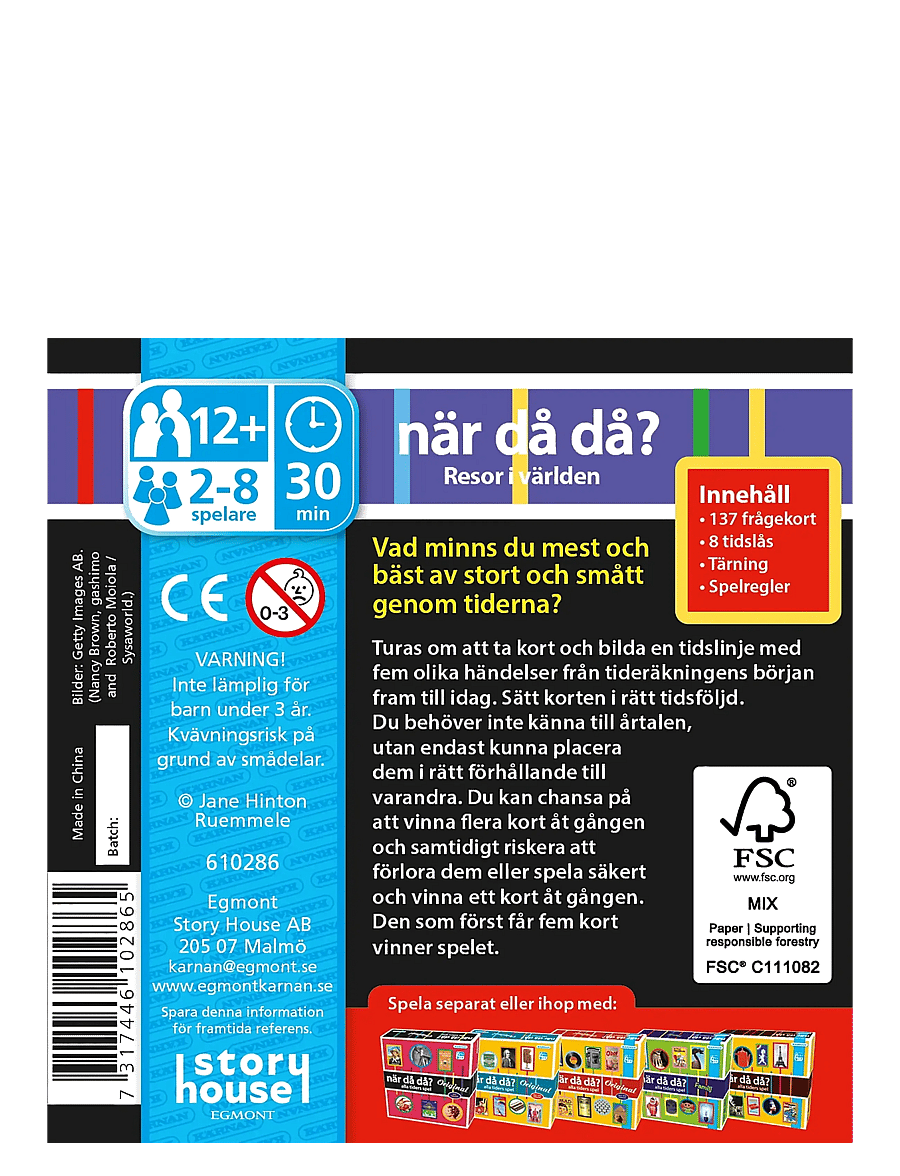 Kärnan - SPEL NÄR DÅ DÅ? POCKET - RESOR I VÄRLDEN 2 - brädspel - blue - 2