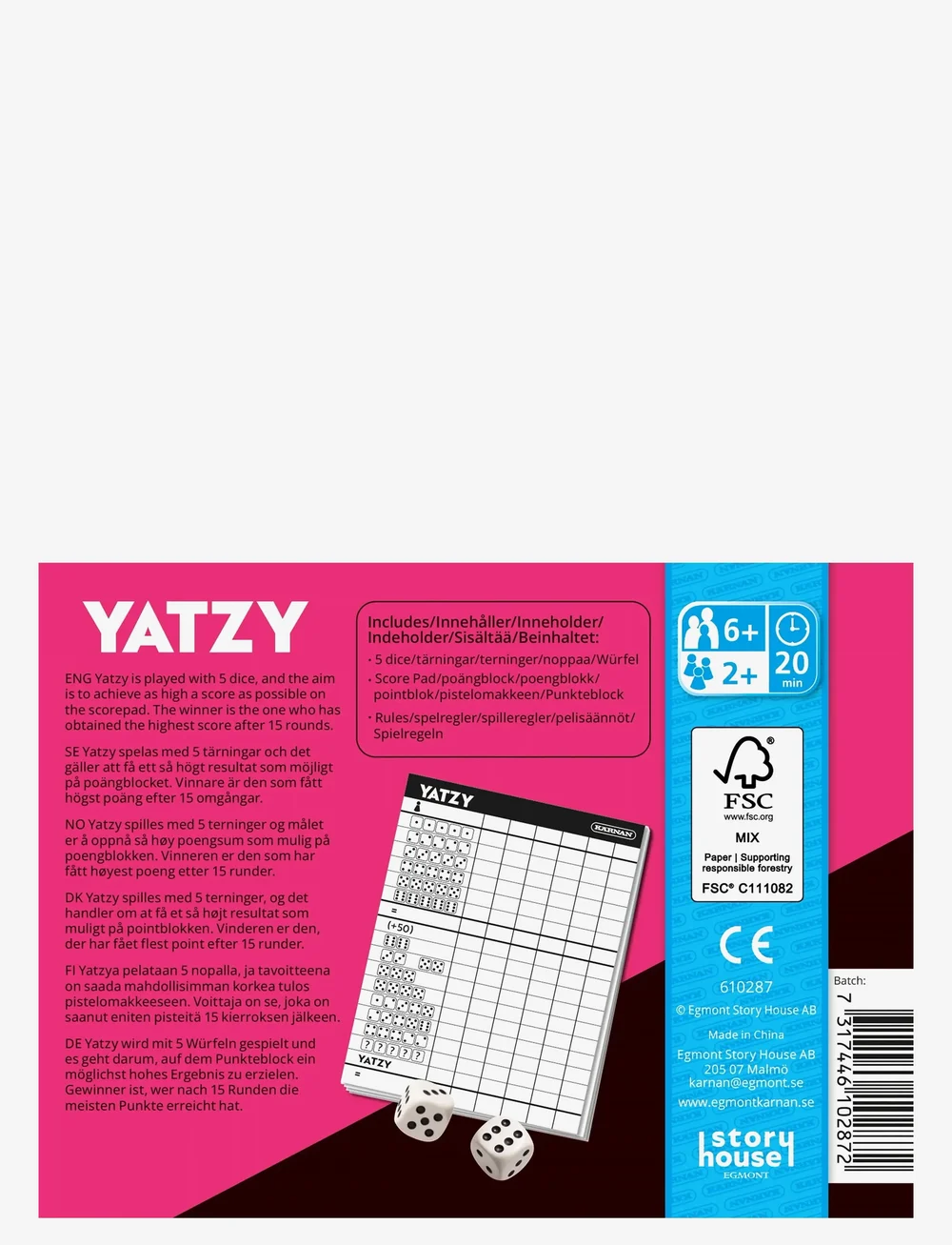 Kärnan - SPEL YATZY FLERSPRÅKIGT - brädspel - multi - 2