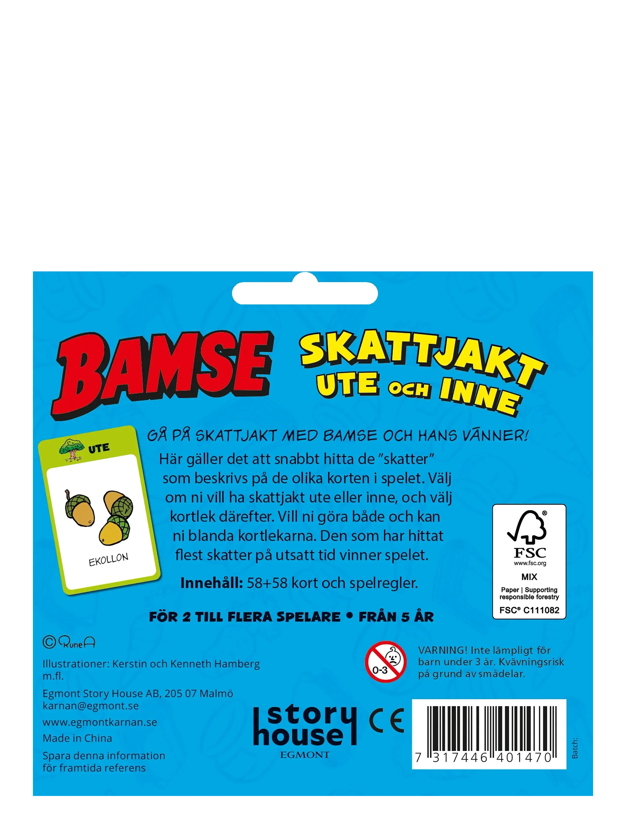 Kärnan - KORTSPEL BAMSE SKATTJAKT UTE OCH INNE - hreyfispil - blue - 2