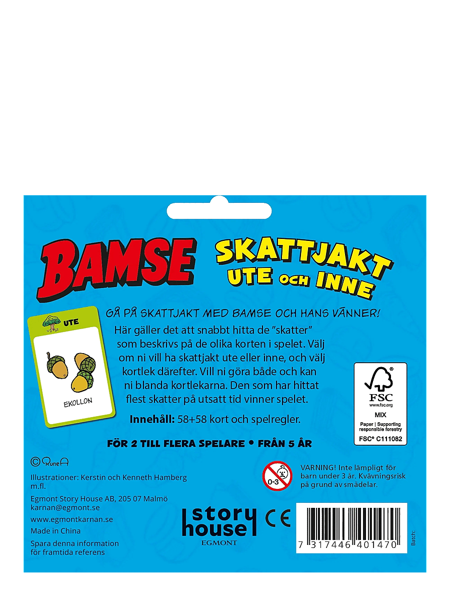 Kärnan - KORTSPEL BAMSE SKATTJAKT UTE OCH INNE - hreyfispil - blue - 2