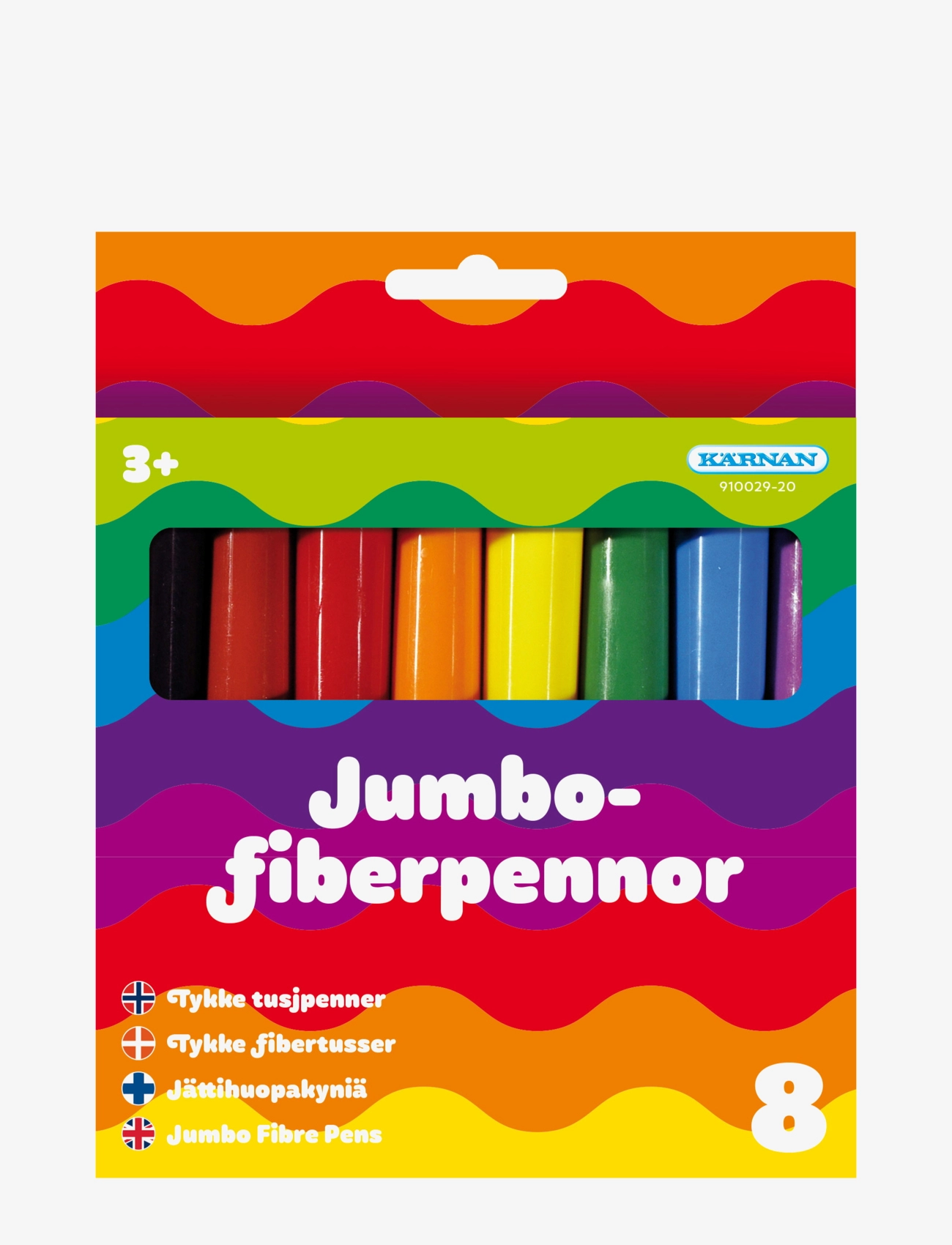 Kärnan FIBERPENOR JUMBO 8 ST - Leksaker - MULTICOLOURED / multi