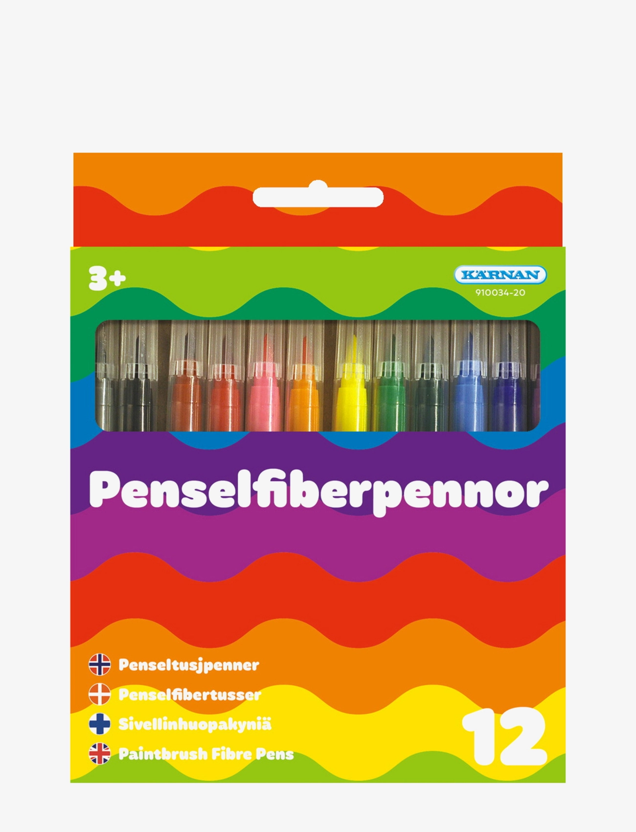 Kärnan PENSELFIBERPENNOR 12 ST - Pennor - MULTICOLOURED / multi