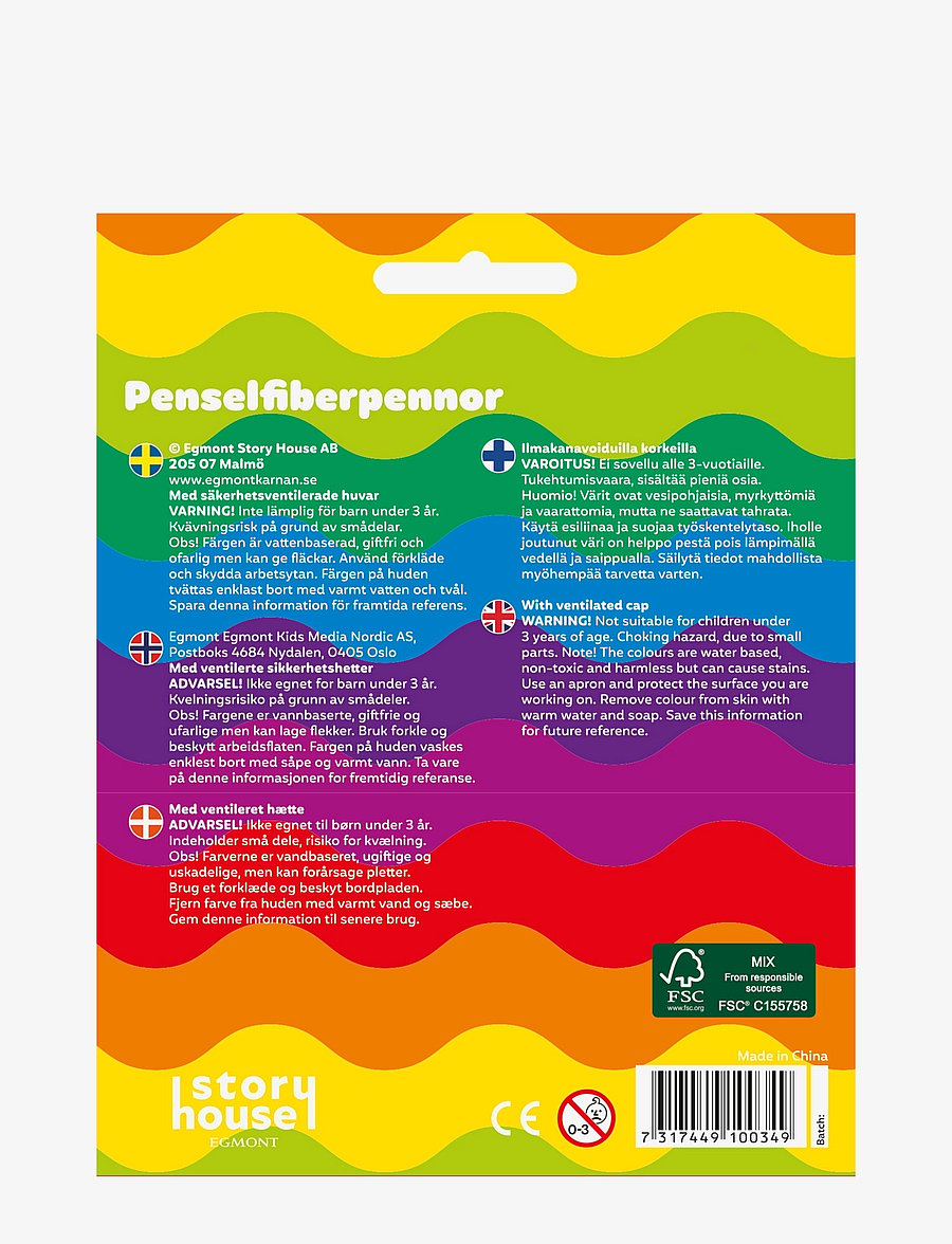 Kärnan - PENSELFIBERPENNOR 12 ST - pennor - multicoloured - 1