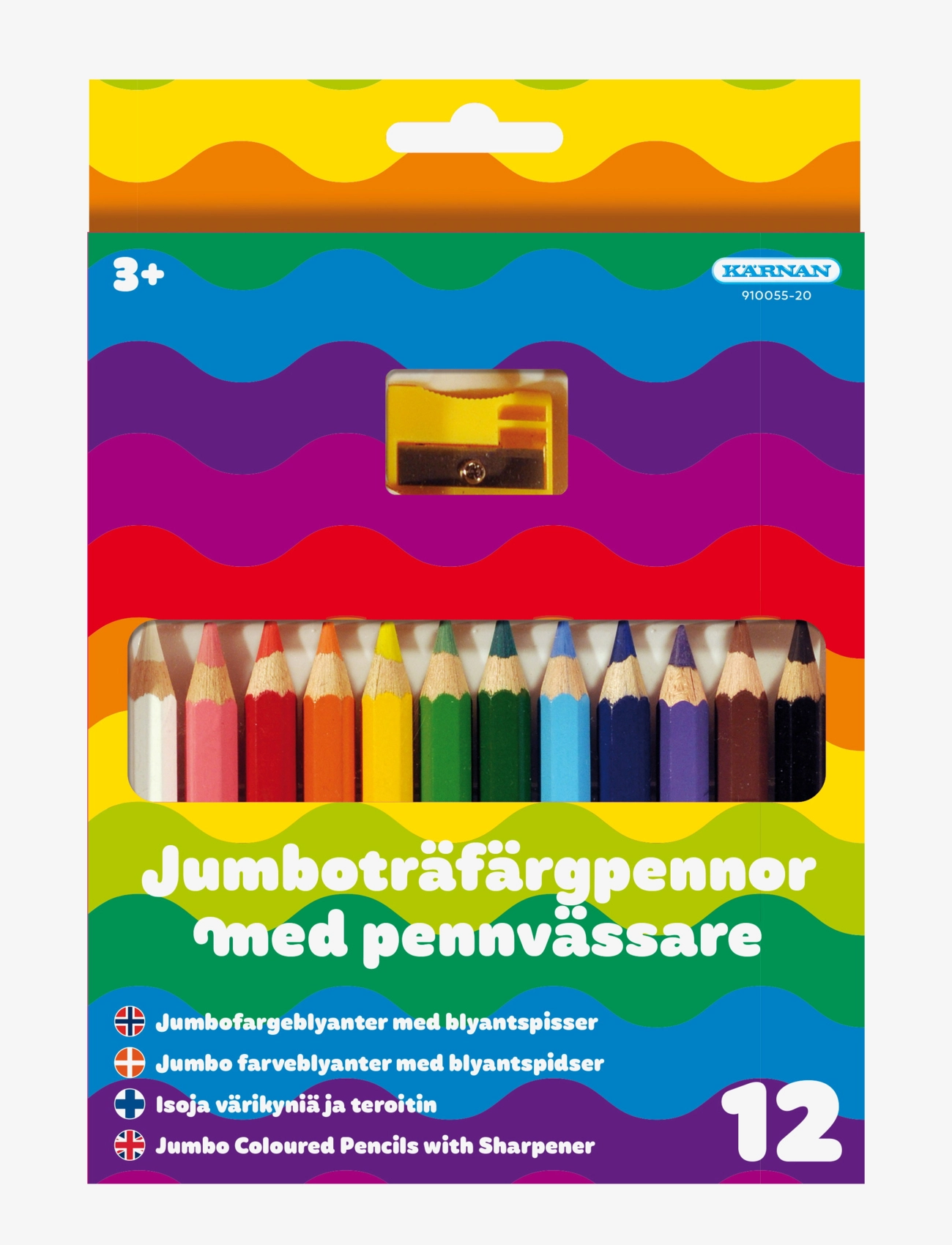 Kärnan TRÄFÄRGPENNOR HALVJUMBO 12 ST - Leksaker - MULTICOLOURED / multi