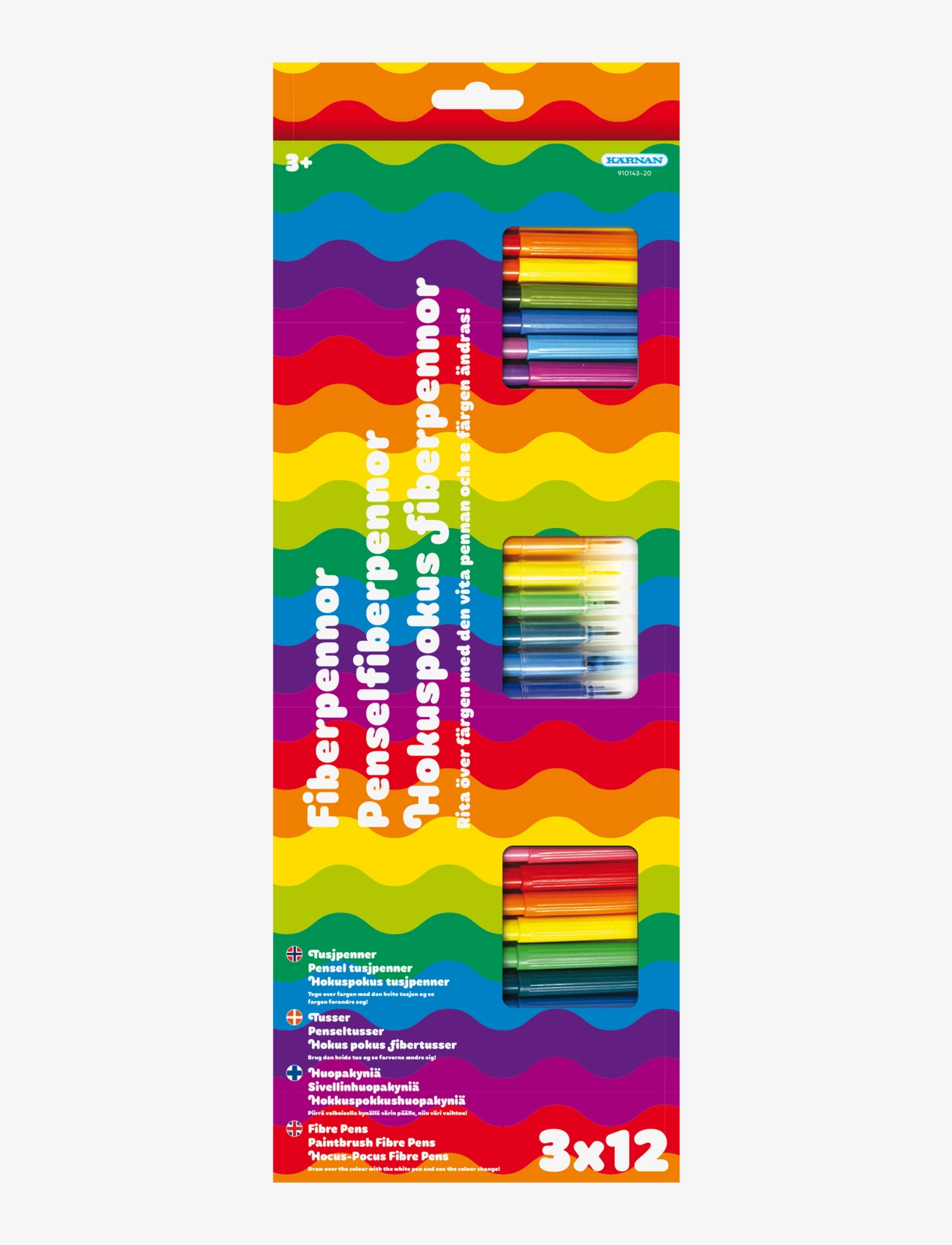 Kärnan FIBERPENNOR 3X12 ST - 4 for 3 - MULTICOLOURED / multi