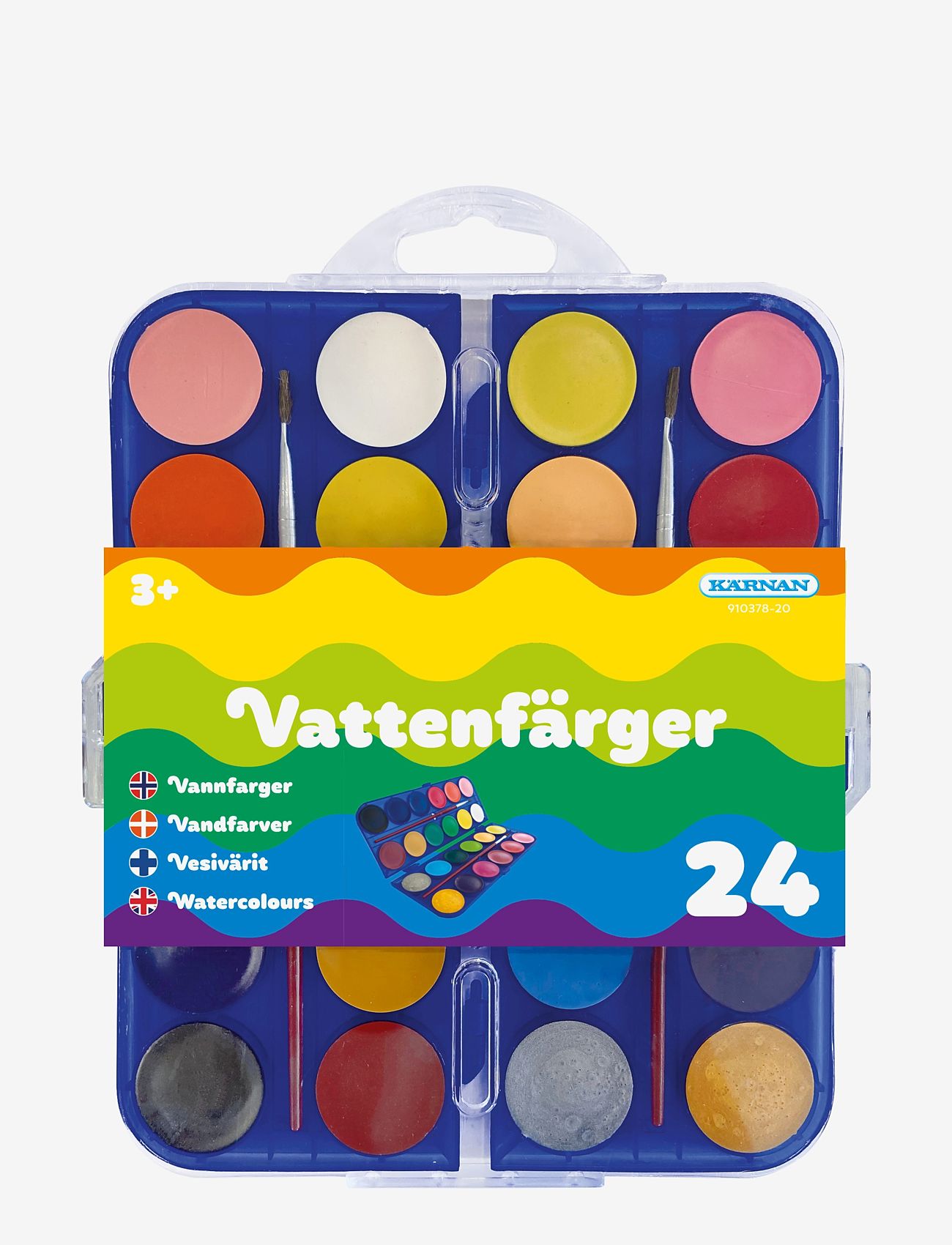 Kärnan - VATTENFÄRGER 24 ST - färg - blue - 0