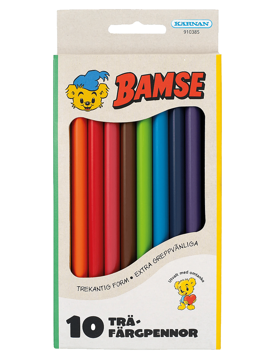 Kärnan - BAMSE TRÄFÄRGPENNOR - pennor - beige - 0