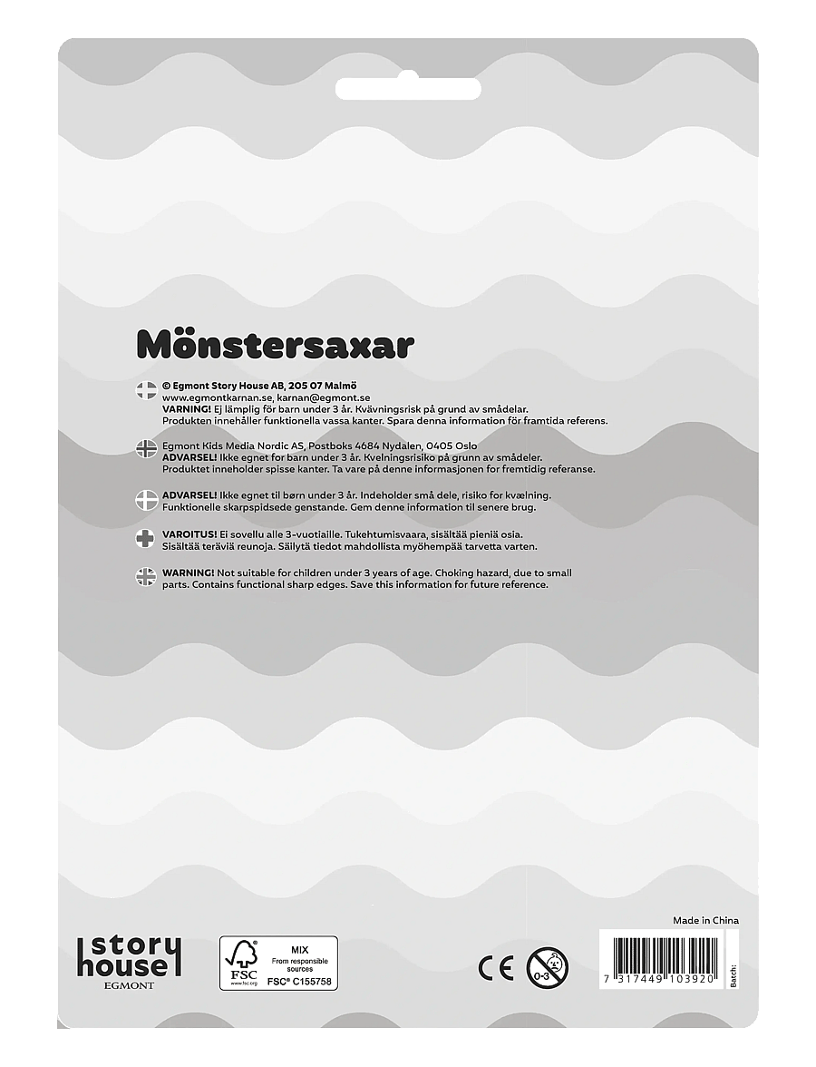 Kärnan - MÖNSTERSAXAR 3ST - skrivset - multi - 1