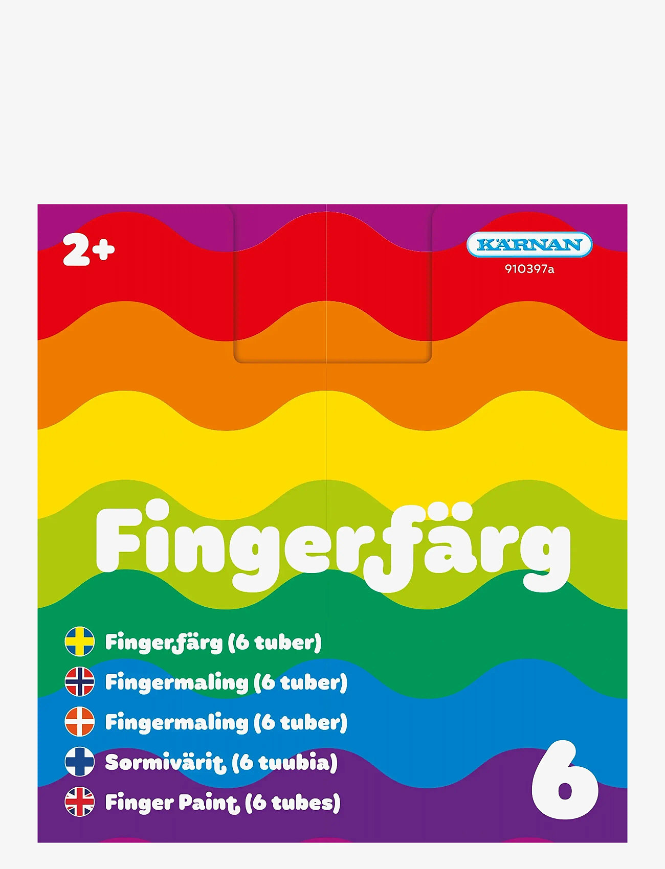 Kärnan - FINGERFÄRG 6 TUBER - färg - multi - 0