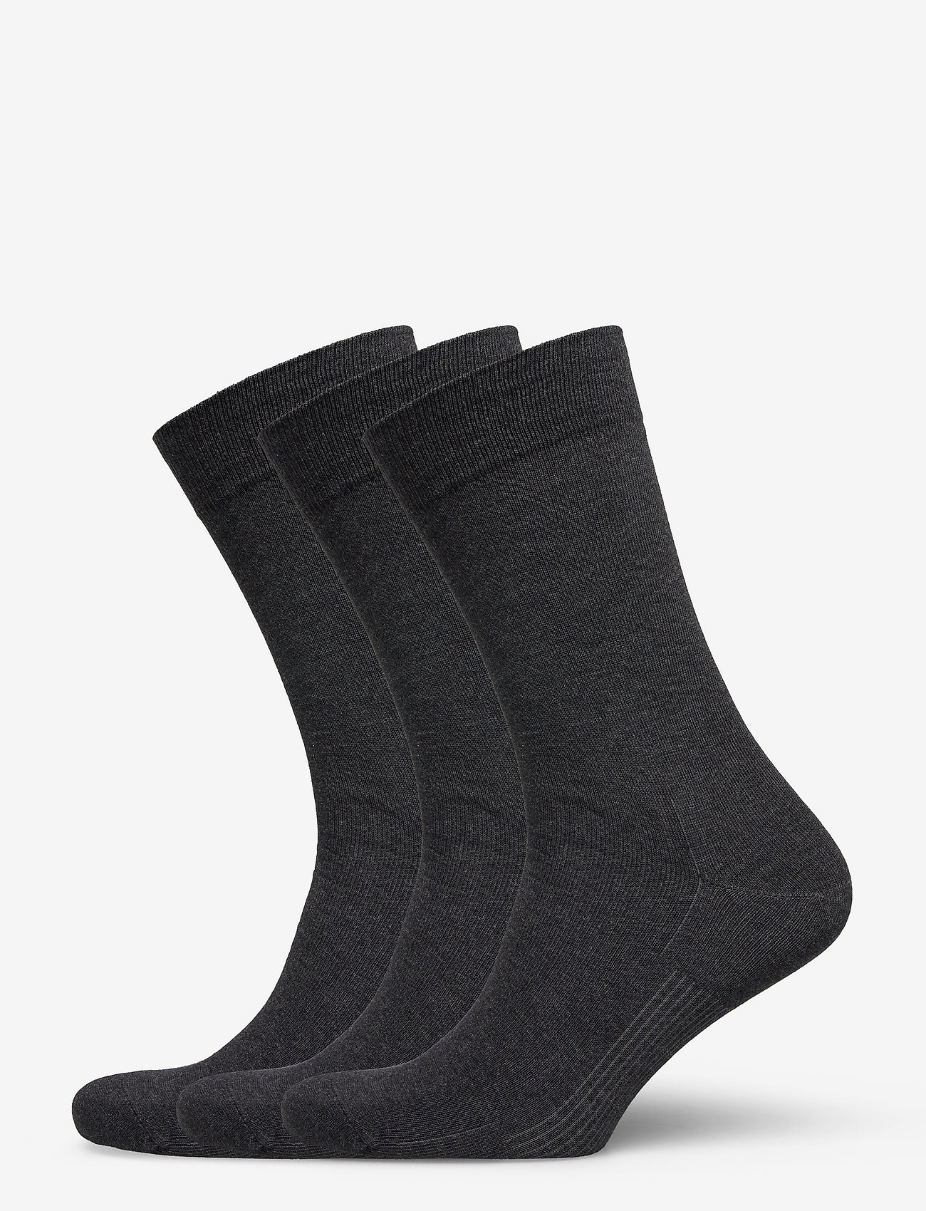 Egtved - Egtved socks cotton 3-pack - crew-socken - mörkgrå me - 0