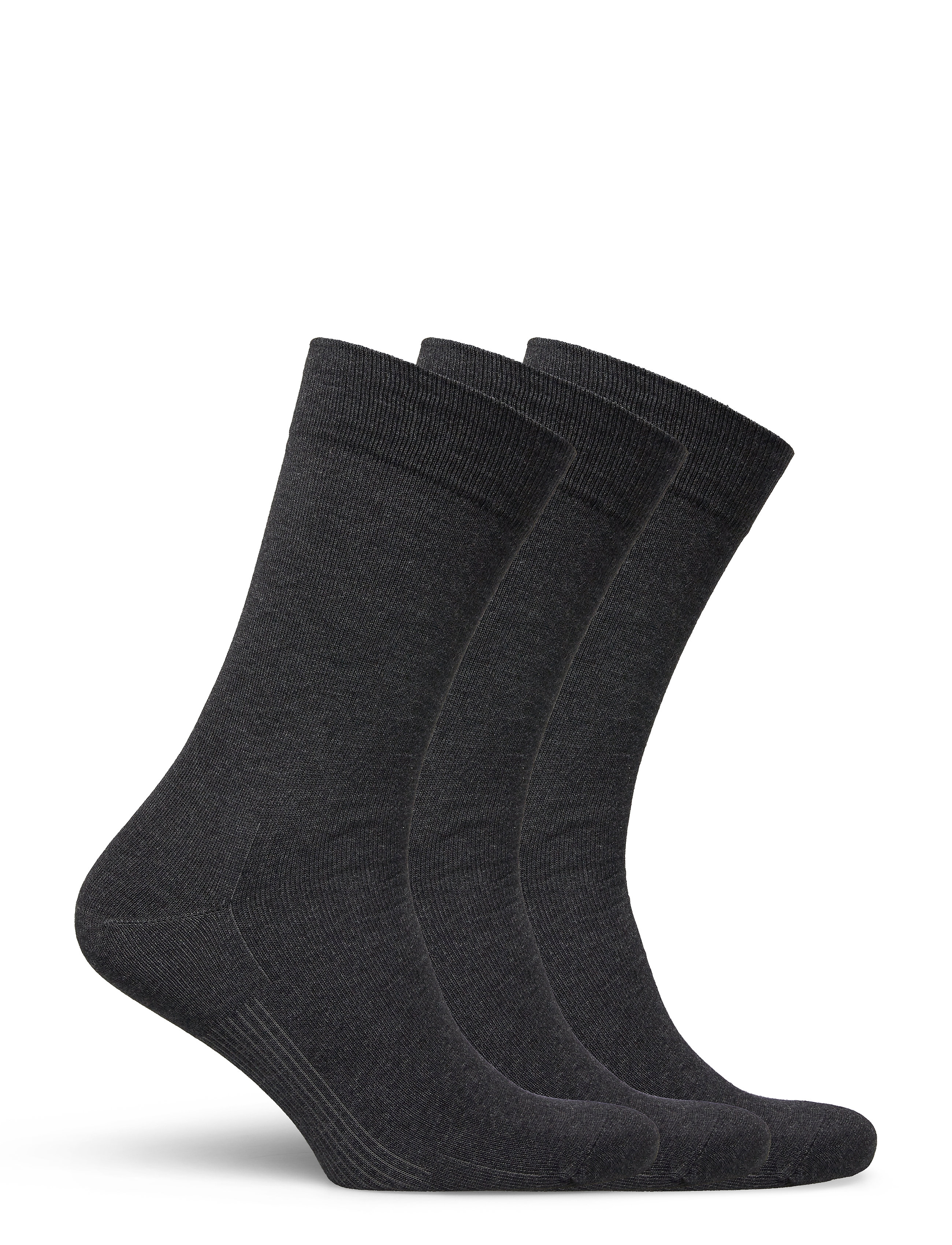 Egtved - Egtved socks cotton 3-pack - crew socks - mörkgrå me - 1