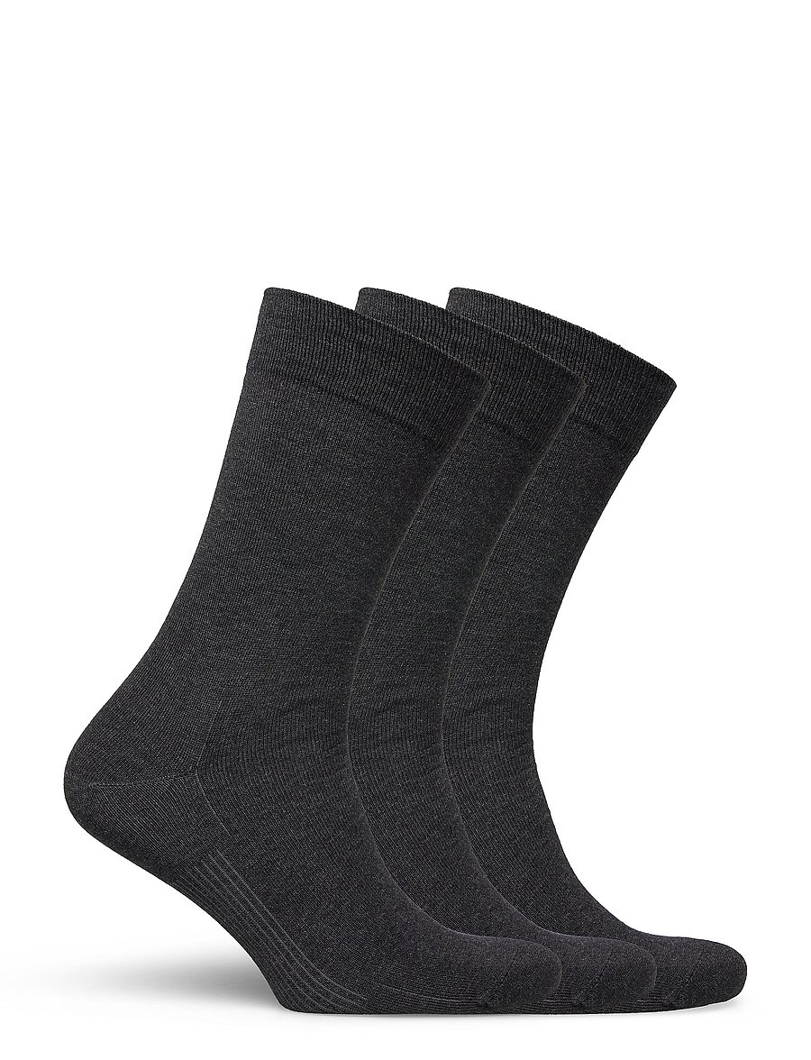 Egtved - Egtved socks cotton 3-pack - klassikalised sokid - mörkgrå me - 1