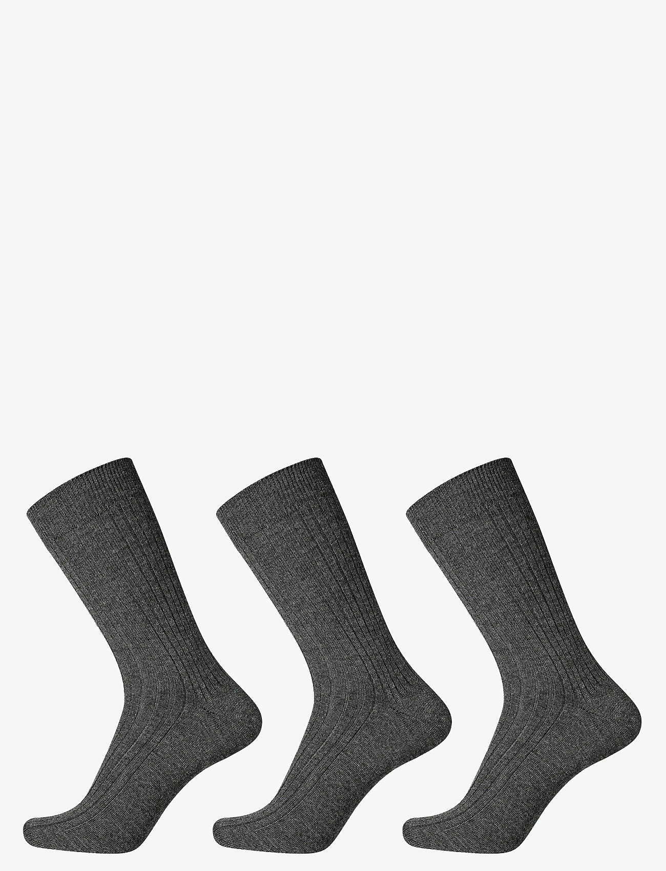 Egtved - Egtved Broad rib wool 3-pack - klassikalised sokid - dark grey - 0