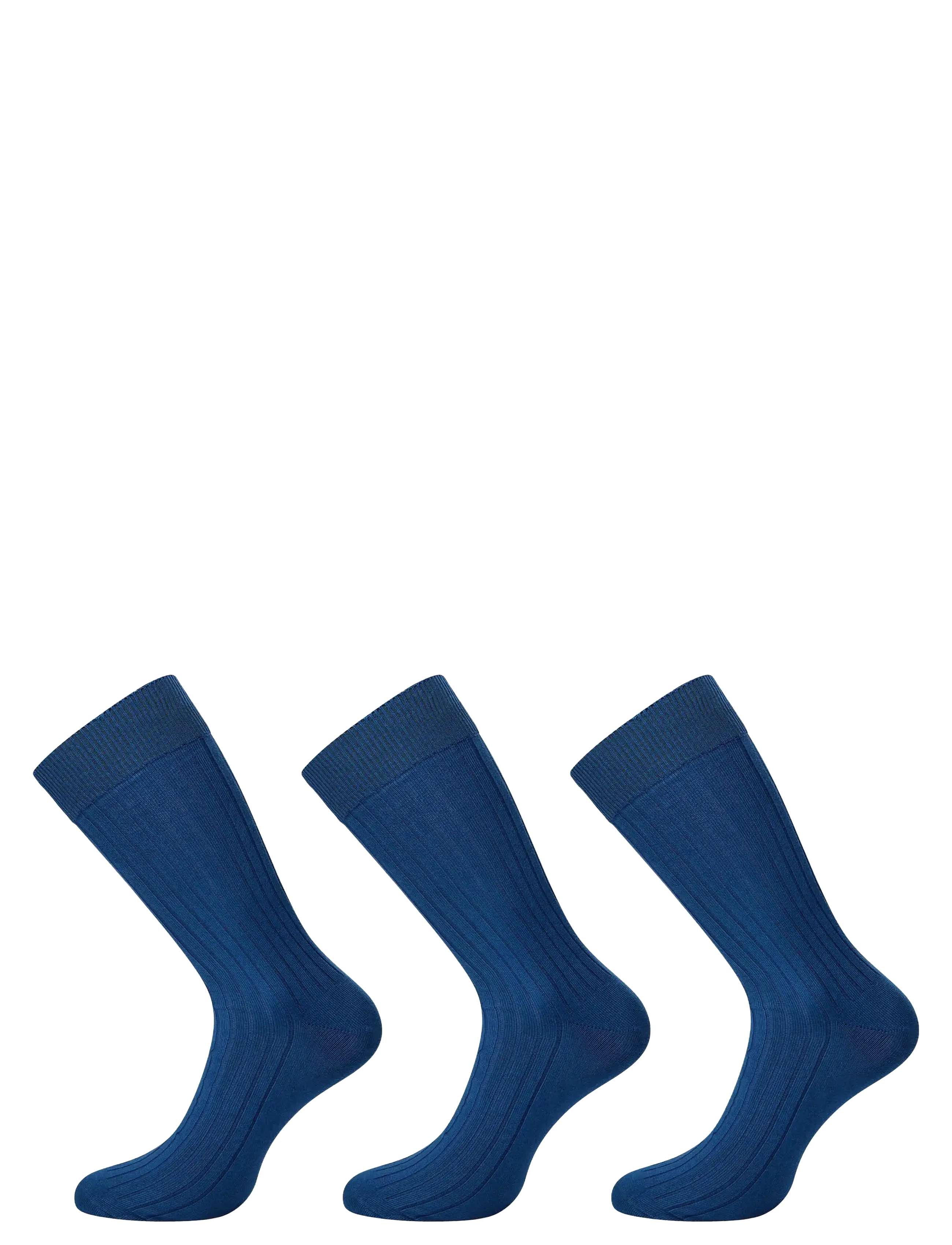 Egtved Socks Bamboo Fsc 3 Pcs, Mænd, Ribbede Sokker, Blå, Str: 40-45